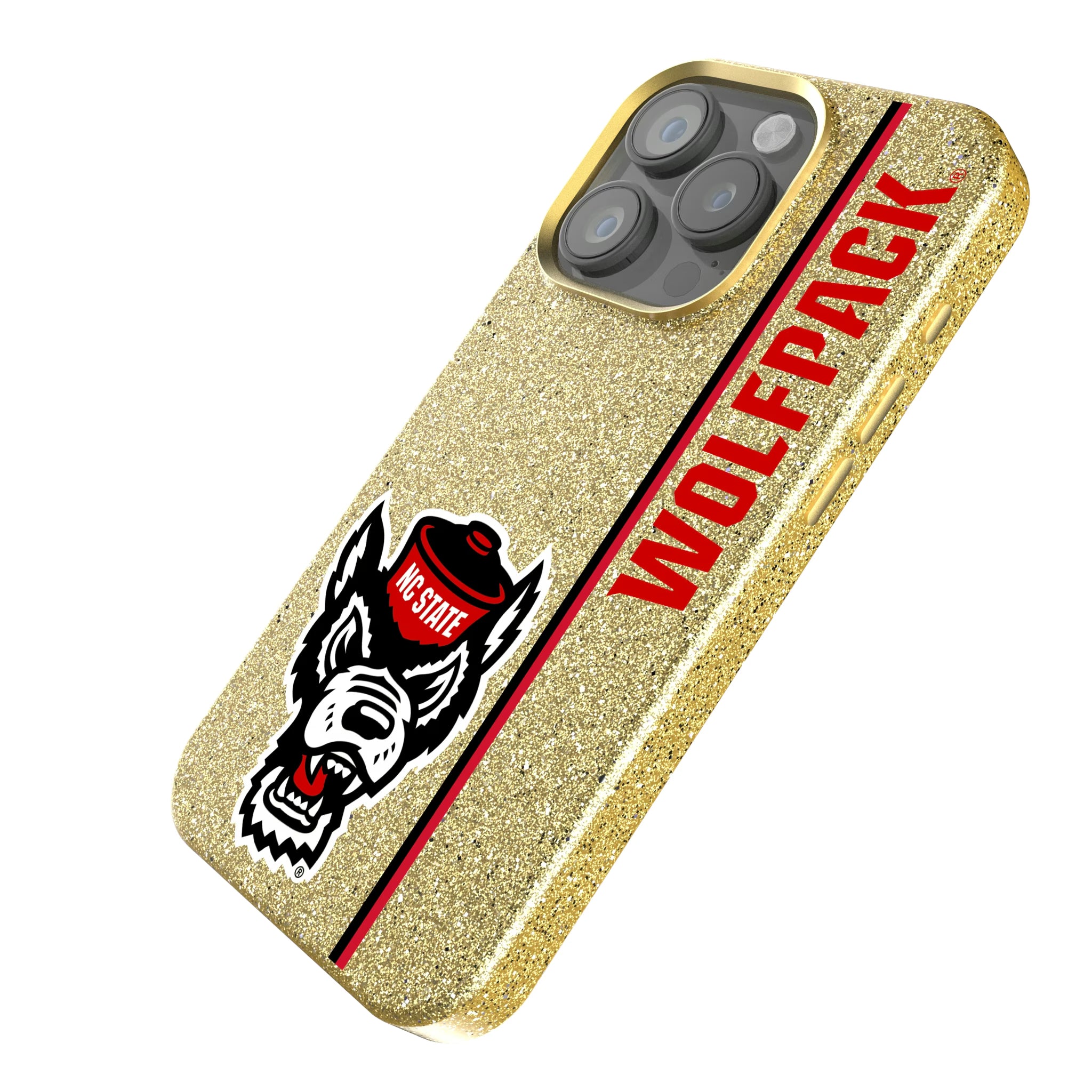 North Carolina State University Wolfpack Sidebar iPhone Bling Phone Case for Apple iPhone - Isometric View