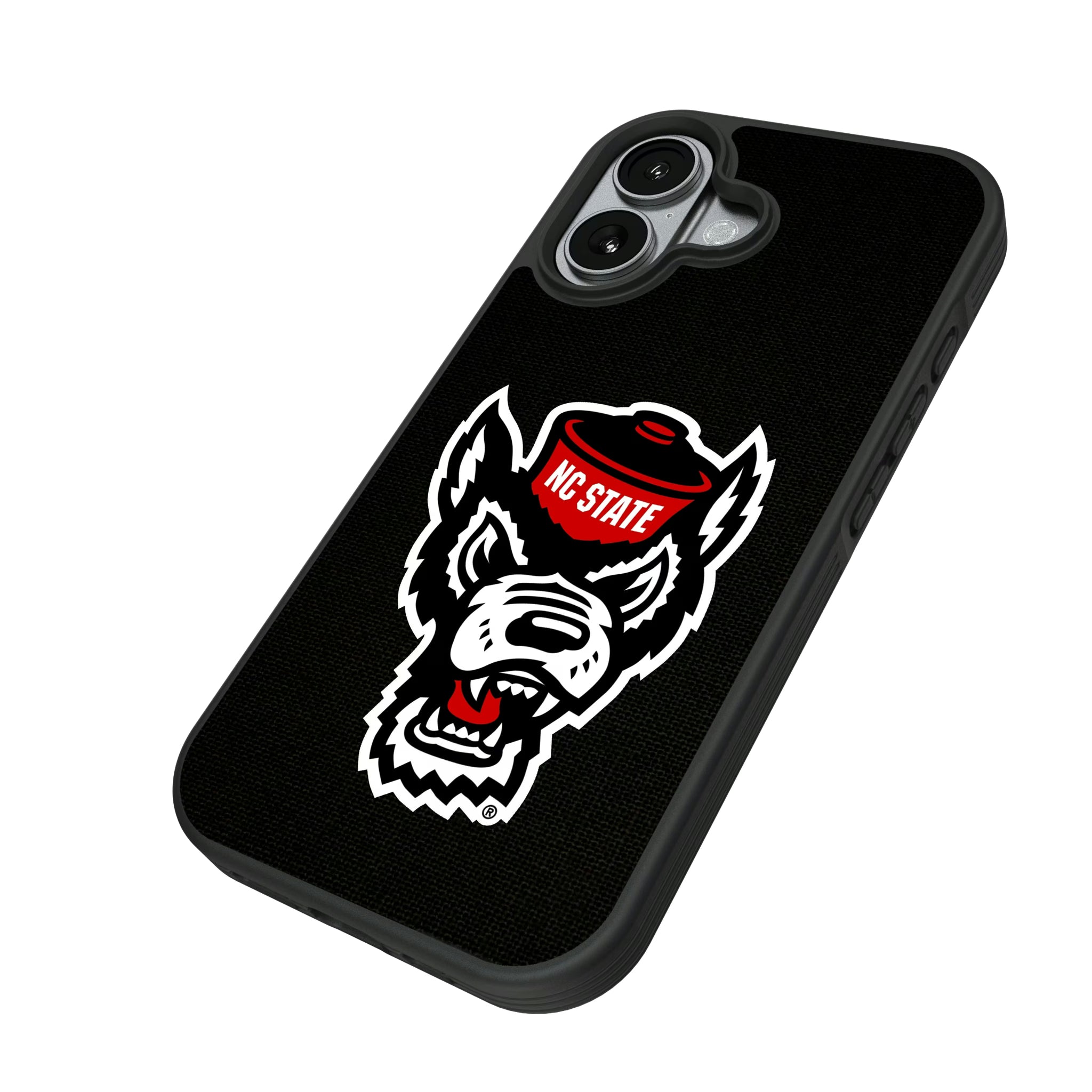 North Carolina State University Wolfpack Solid iPhone Bump Phone Case for Apple iPhone - Isometric View#Device_iPhone 17
