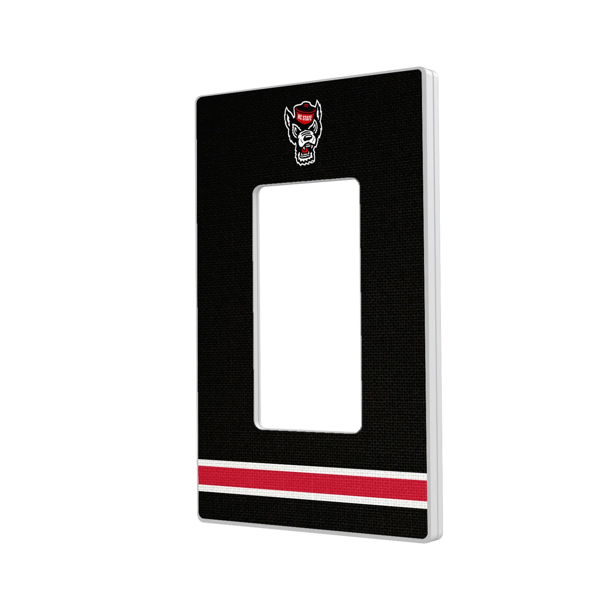 North Carolina State University Wolfpack Stripe Hidden-Screw Light Switch Plate#Style_Single Rocker