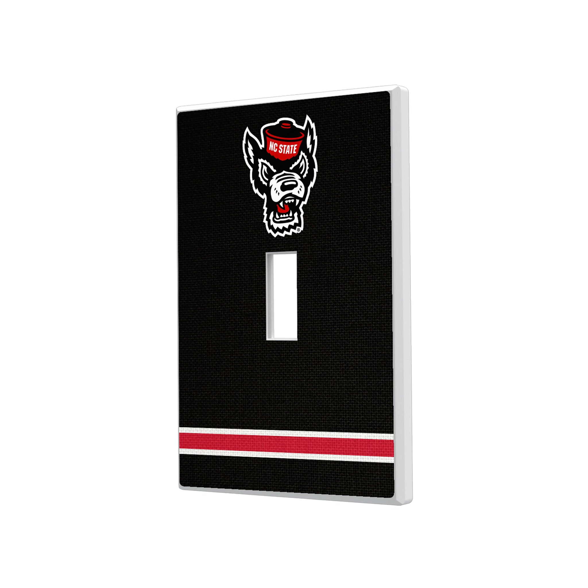 North Carolina State University Wolfpack Stripe Hidden-Screw Light Switch Plate#Style_Single Toggle