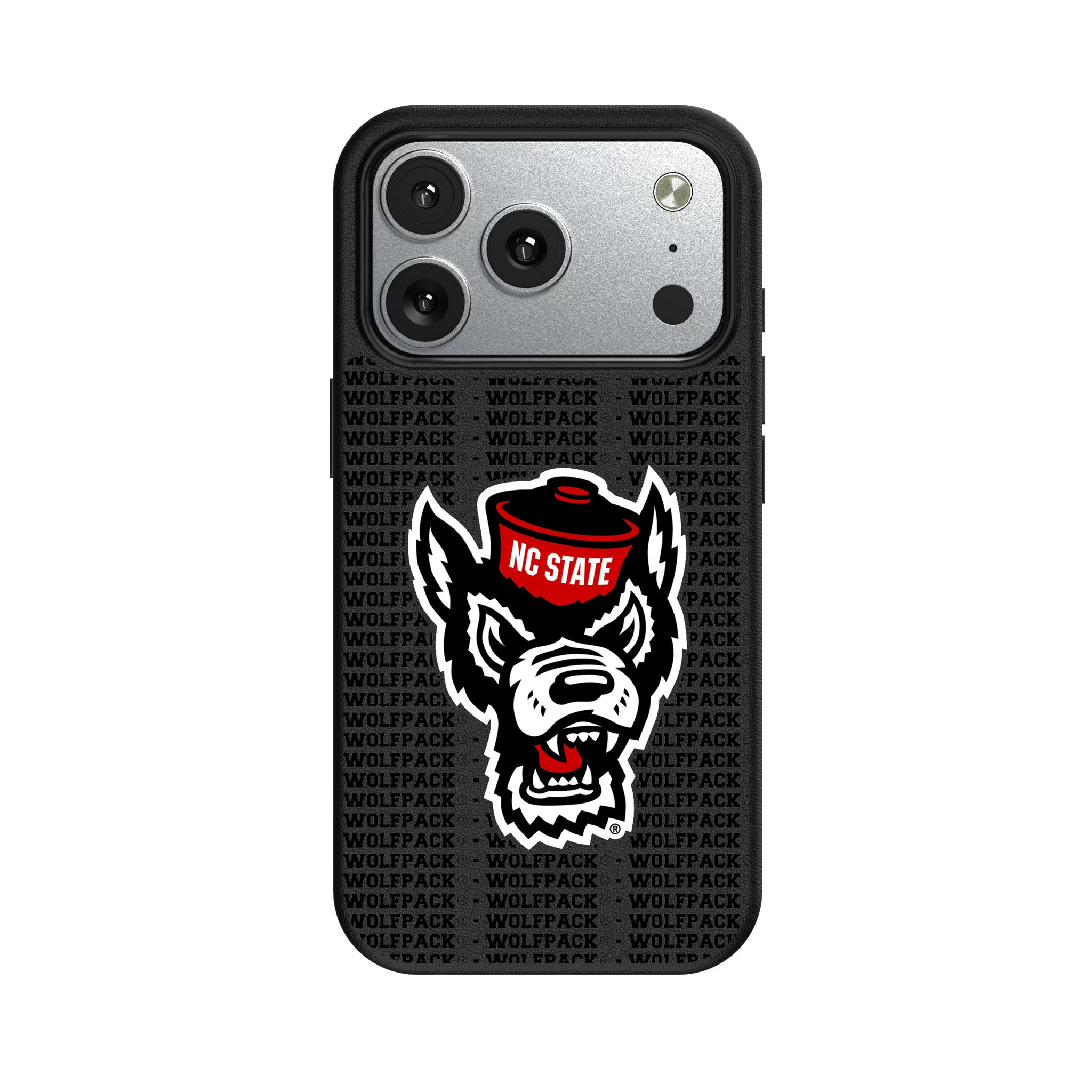 North Carolina State University Wolfpack Text Backdrop iPhone MagSafe Compatible Phone Case for Apple iPhone#Device_iPhone 17 Pro