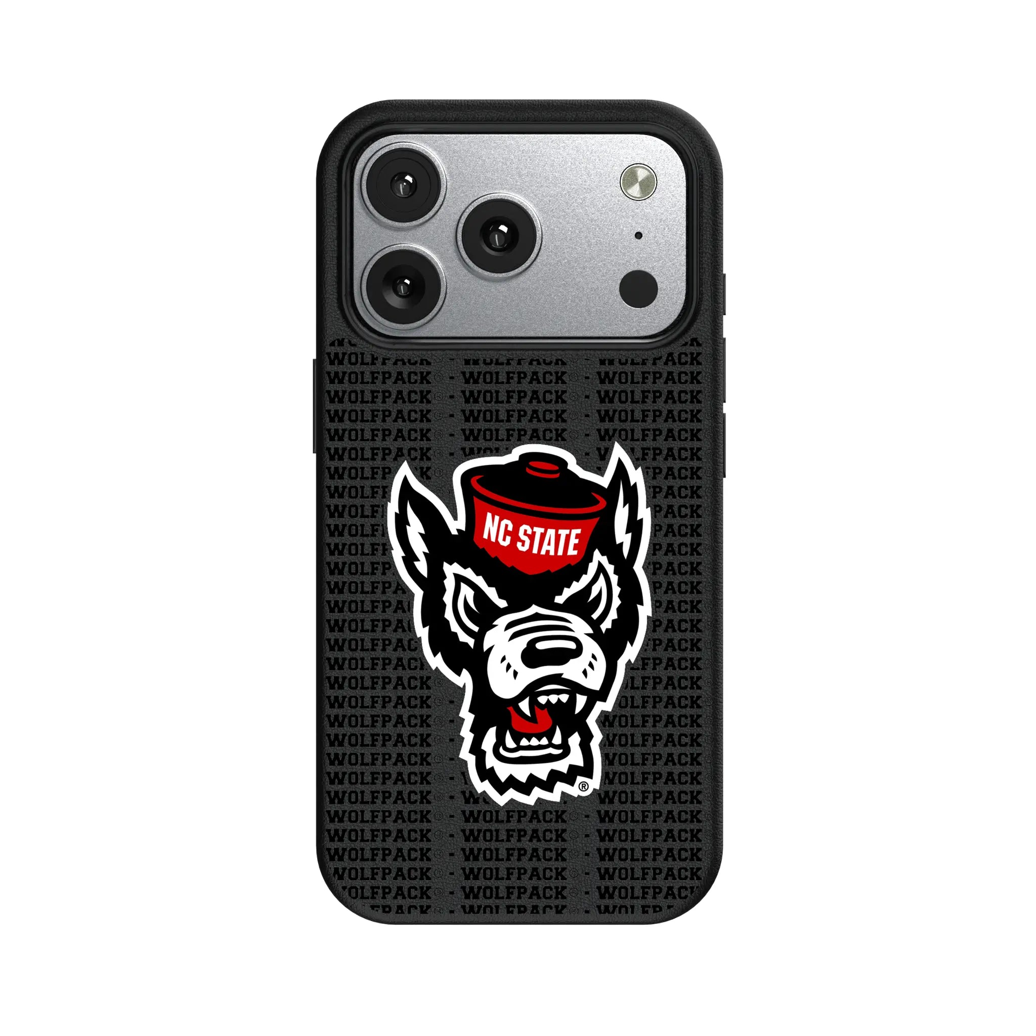 North Carolina State University Wolfpack Text Backdrop iPhone MagSafe Compatible Phone Case for Apple iPhone#Device_iPhone 17 Pro