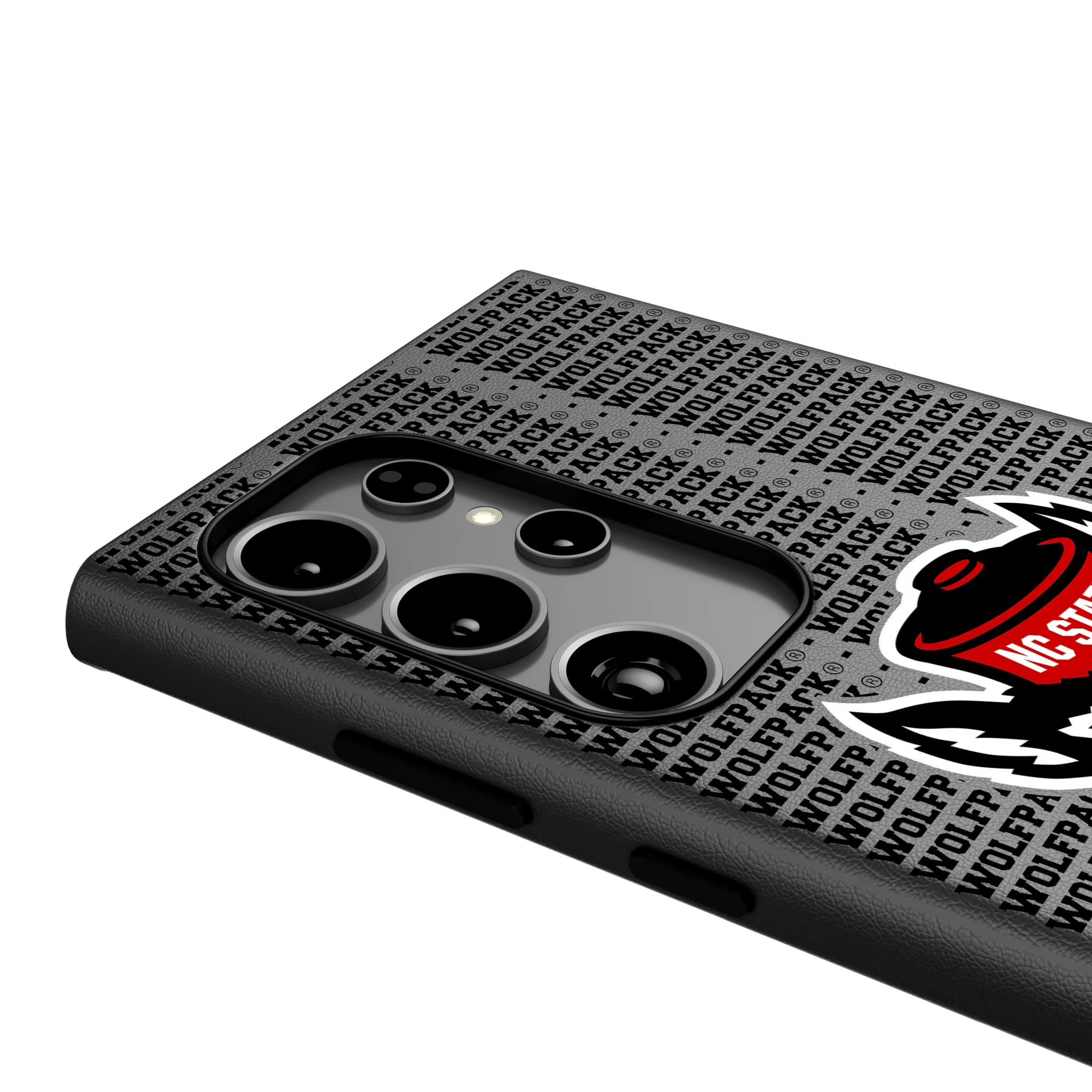 North Carolina State University Wolfpack Text Backdrop Galaxy MagSafe Compatible Phone Case for Samsung Galaxy - Detail