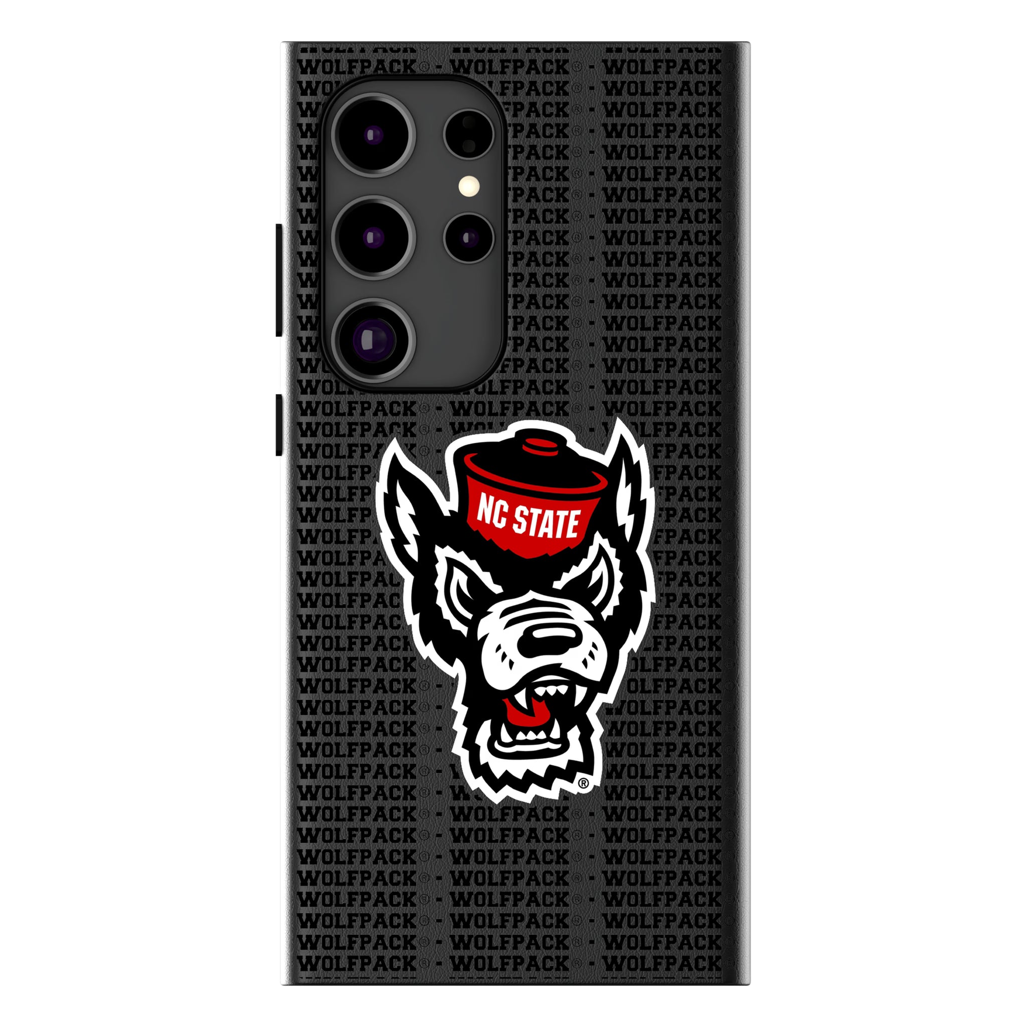 North Carolina State University Wolfpack Text Backdrop Galaxy MagSafe Compatible Phone Case for Samsung Galaxy