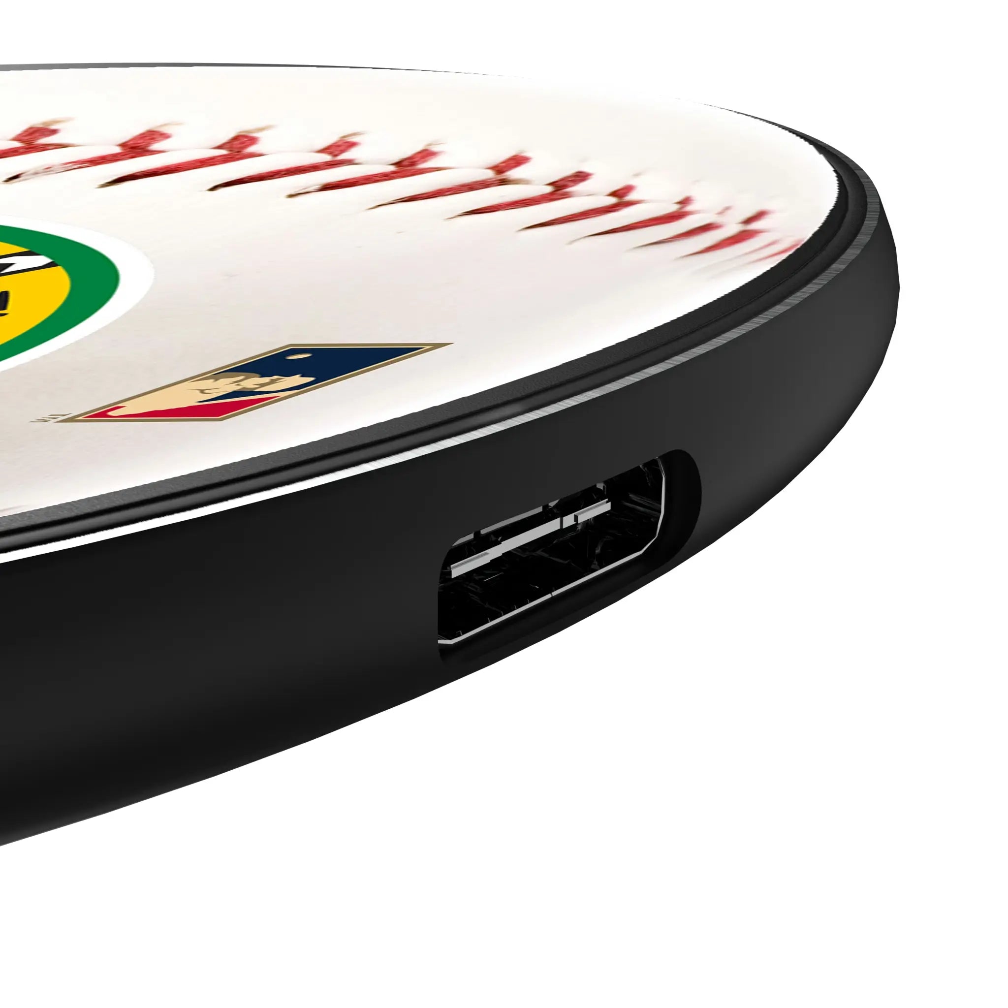 Oakland As 1971-1981 - Cooperstown Collection Baseball 15-Watt Wireless Charger - Detail