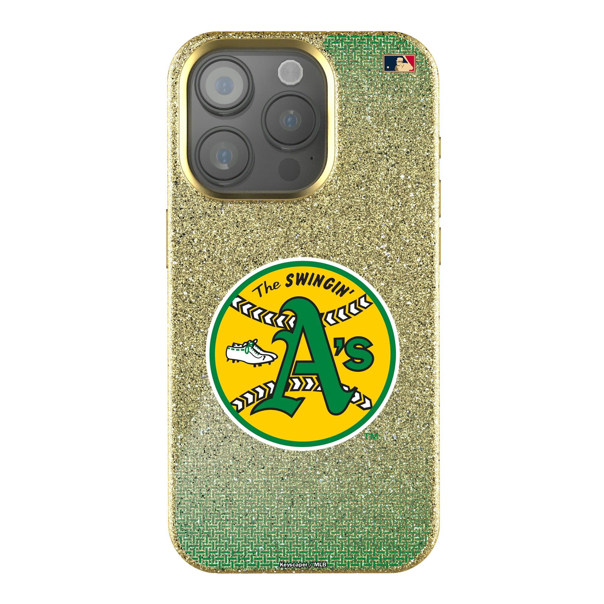 Oakland As 1971-1981 - Cooperstown Collection Linen iPhone Bling Phone Case for Apple iPhone