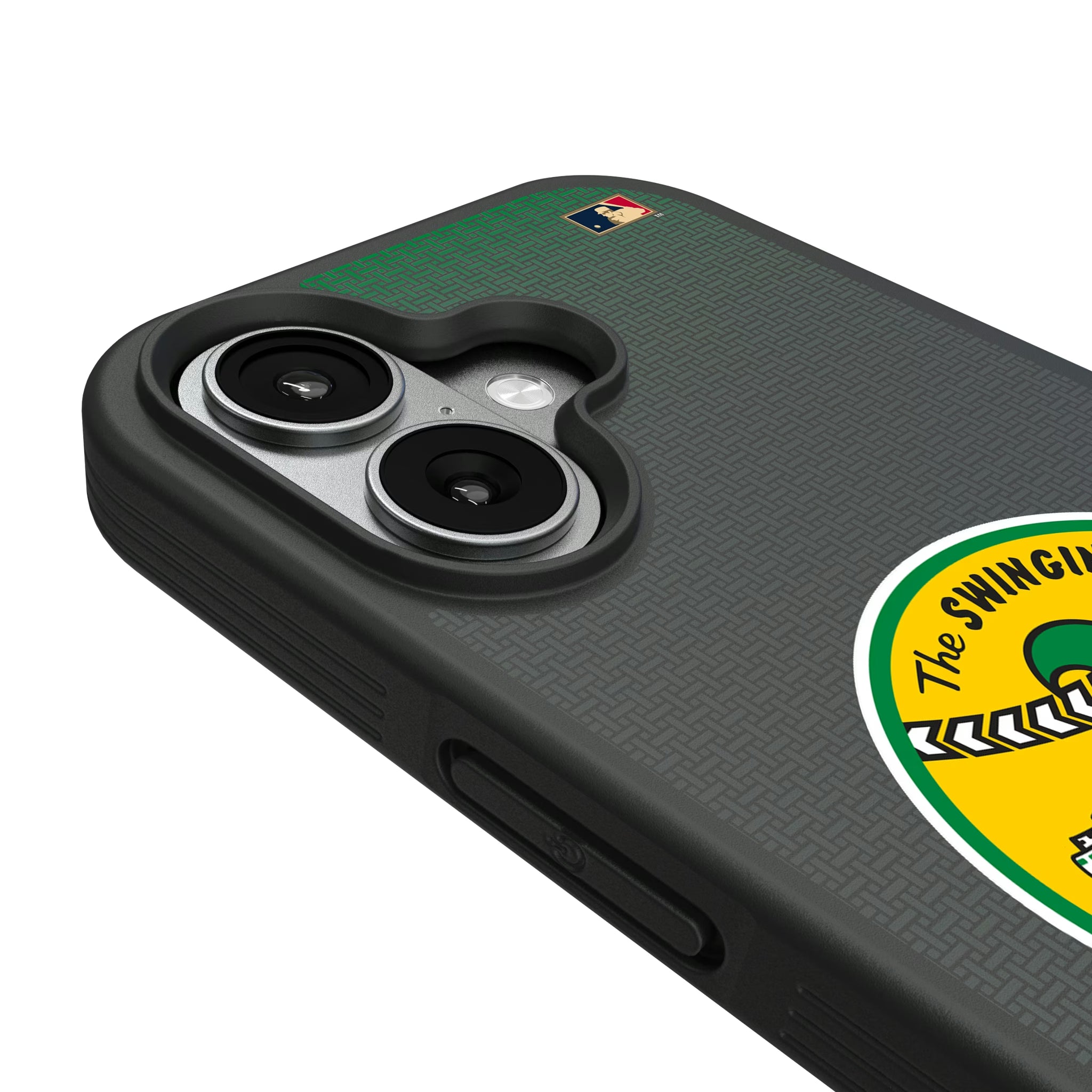 Oakland As 1971-1981 - Cooperstown Collection Linen iPhone Bump Phone Case for Apple iPhone - Detail#Device_iPhone 17
