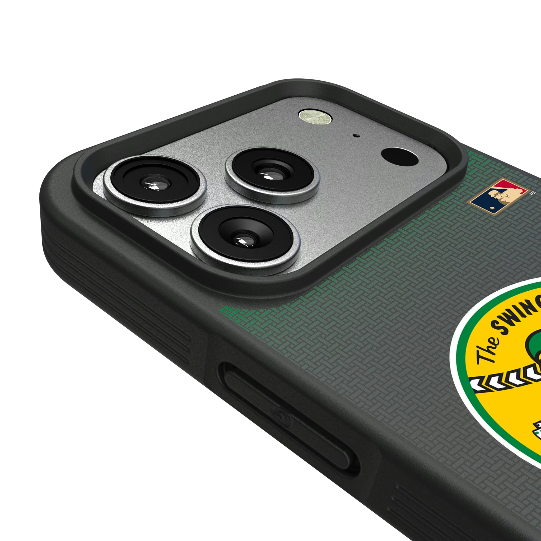 Oakland As 1971-1981 - Cooperstown Collection Linen iPhone Bump Phone Case for Apple iPhone - Detail#Device_iPhone 17 Pro