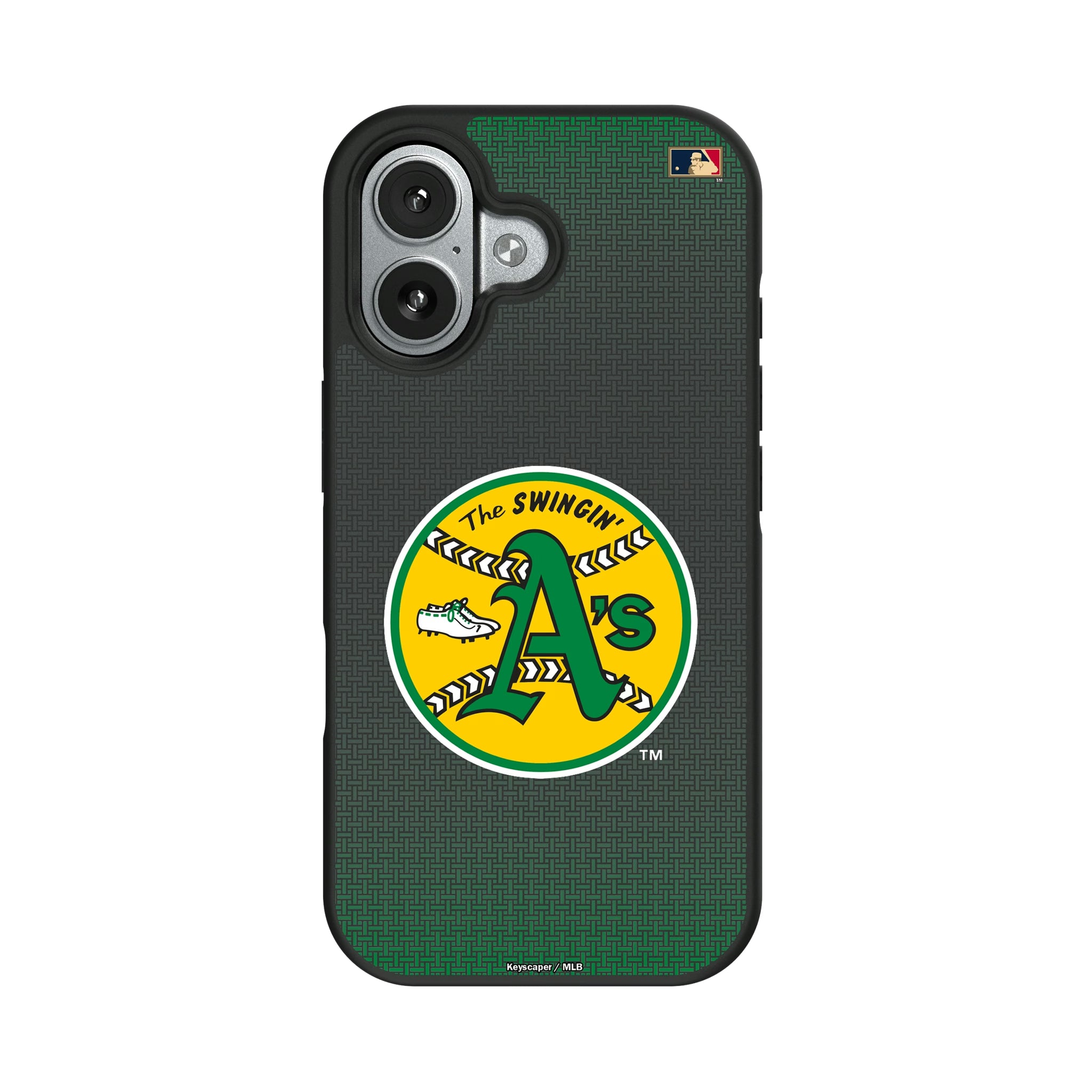 Oakland As 1971-1981 - Cooperstown Collection Linen iPhone Bump Phone Case for Apple iPhone#Device_iPhone 17