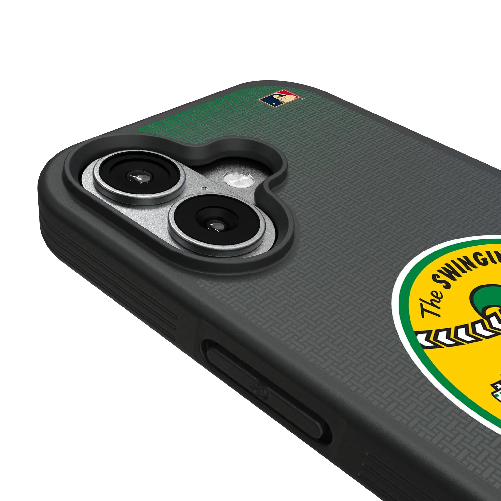 Oakland As 1971-1981 - Cooperstown Collection Linen iPhone Bump Phone Case for Apple iPhone - Detail#Device_iPhone 17