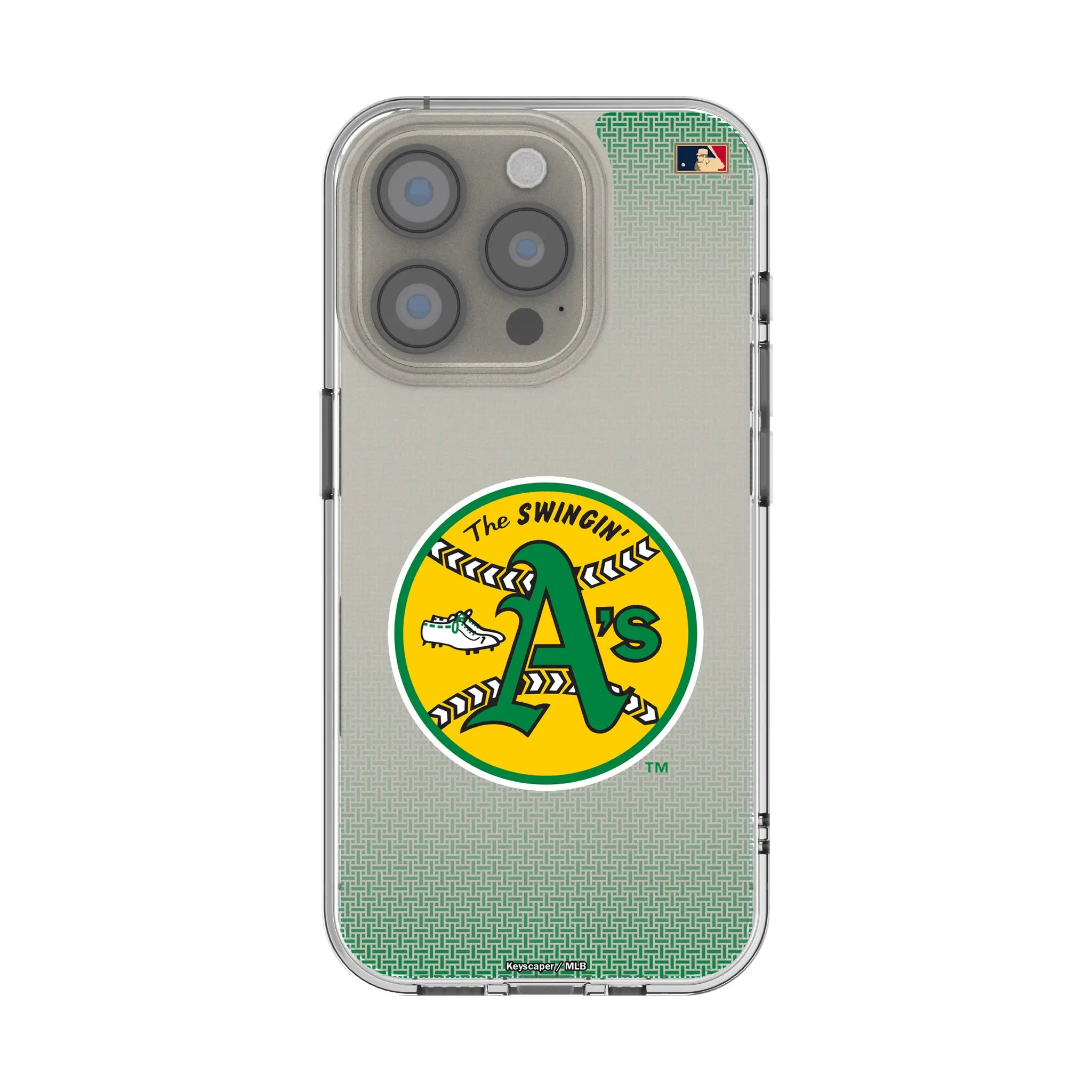 Oakland As 1971-1981 - Cooperstown Collection Linen iPhone Clear Phone Case for Apple iPhone