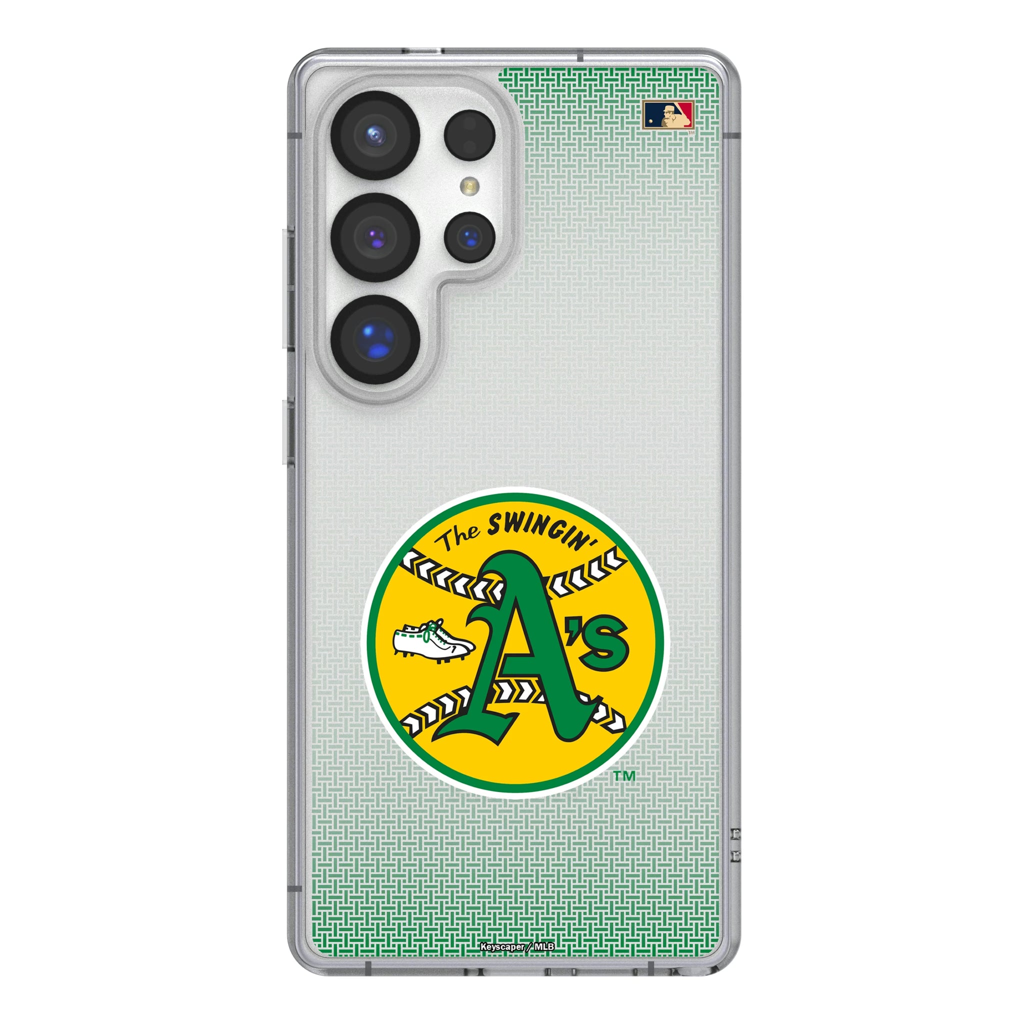 Oakland As 1971-1981 - Cooperstown Collection Linen Galaxy Clear Phone Case for Samsung Galaxy
