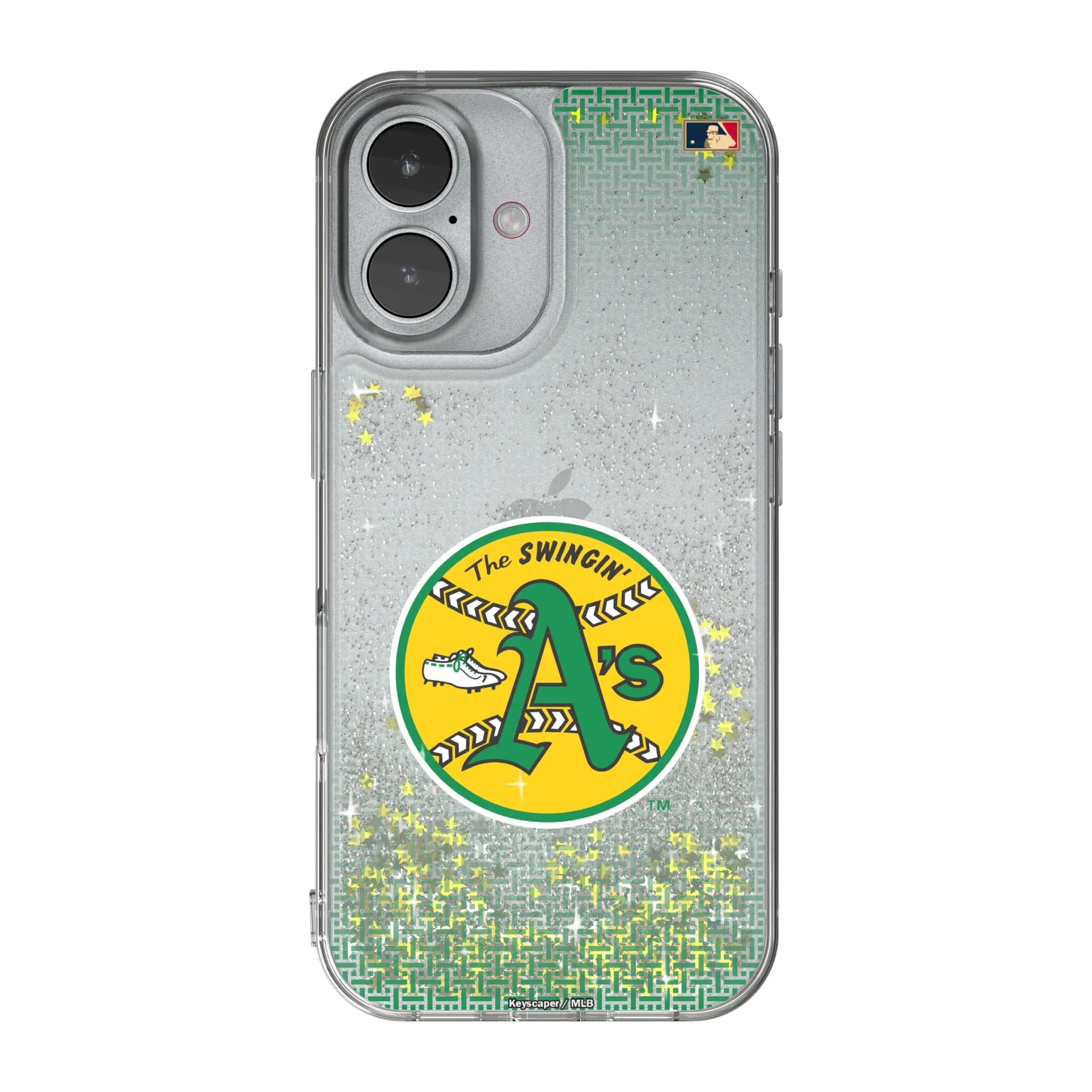 Oakland As 1971-1981 - Cooperstown Collection Linen iPhone Glitter Phone Case for Apple iPhone