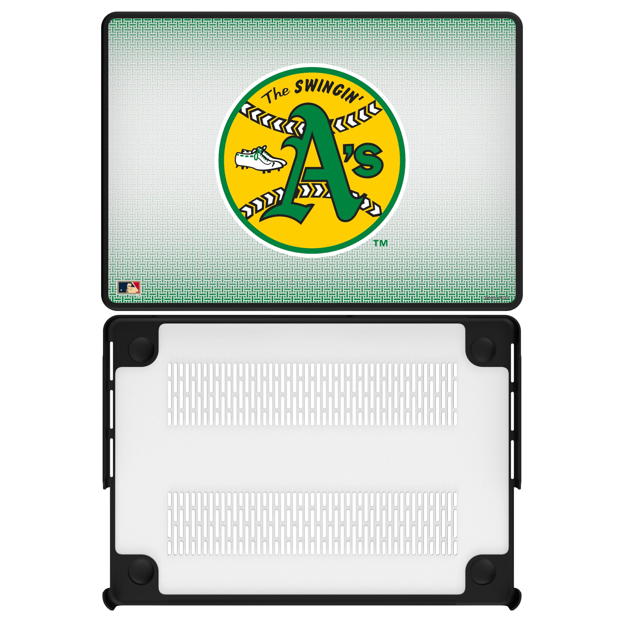 Oakland As 1971-1981 - Cooperstown Collection Linen MacBook Laptop Case for Apple MacBook#Device_MacBook Pro (14-inch, 2021) / MacBook Pro (14-inch, 2023) / MacBook Pro (14-inch, 2024)