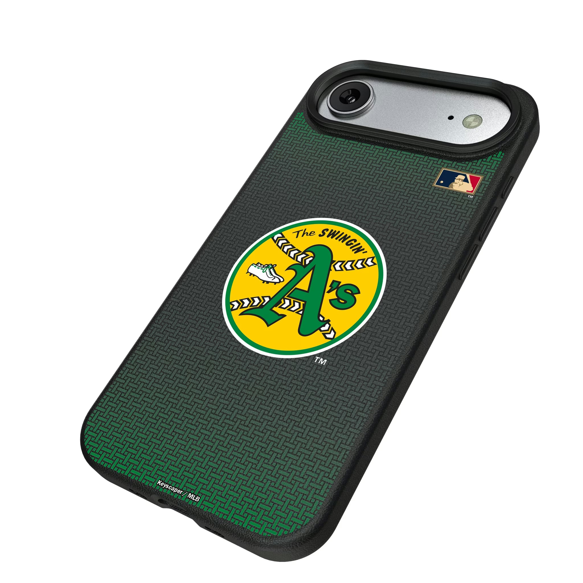 Oakland As 1971-1981 - Cooperstown Collection Linen iPhone MagSafe Compatible Phone Case for Apple iPhone - Isometric View#Device_iPhone Air
