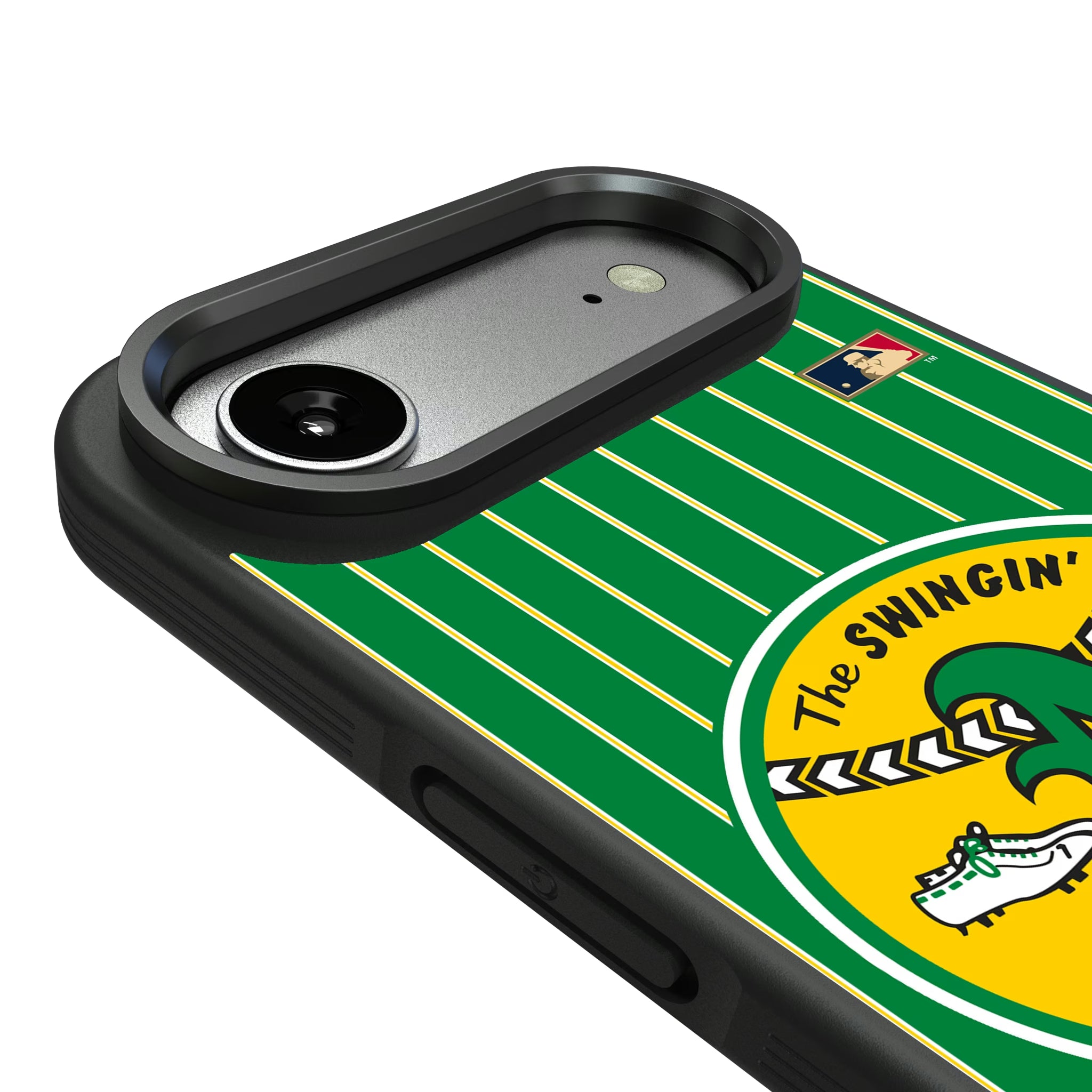 Oakland As 1971-1981 - Cooperstown Collection Pinstripe iPhone Bump Phone Case for Apple iPhone - Detail#Device_iPhone Air