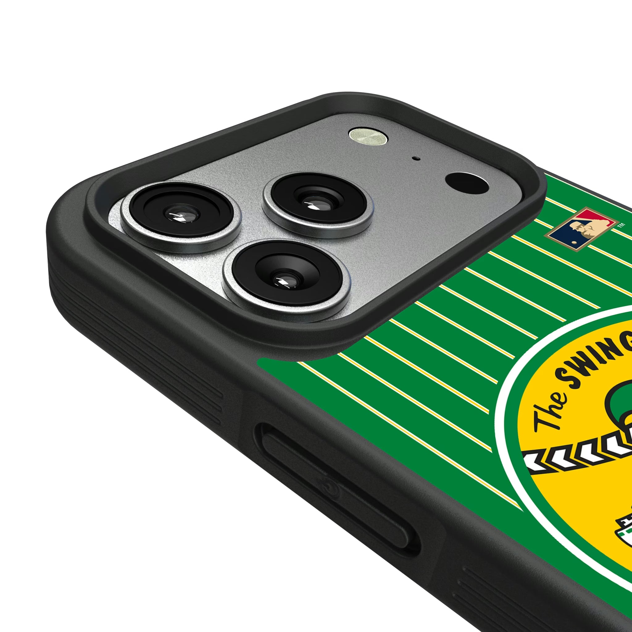 Oakland As 1971-1981 - Cooperstown Collection Pinstripe iPhone Bump Phone Case for Apple iPhone - Detail#Device_iPhone 17 Pro