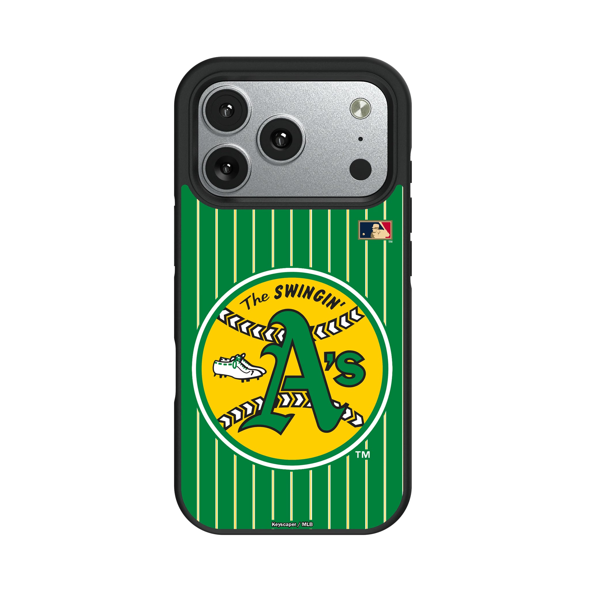 Oakland As 1971-1981 - Cooperstown Collection Pinstripe iPhone Bump Phone Case for Apple iPhone#Device_iPhone 17 Pro