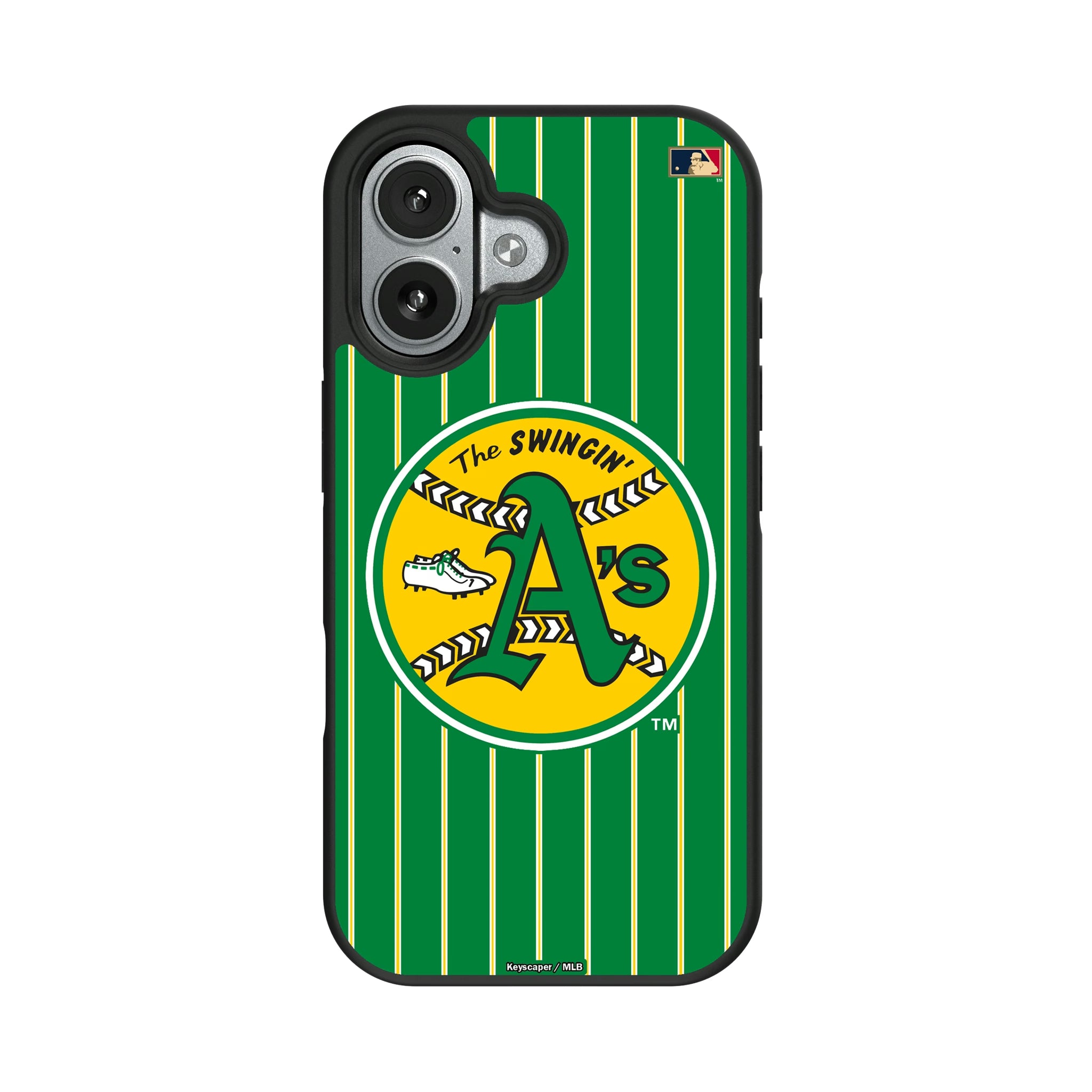 Oakland As 1971-1981 - Cooperstown Collection Pinstripe iPhone Bump Phone Case for Apple iPhone#Device_iPhone 17