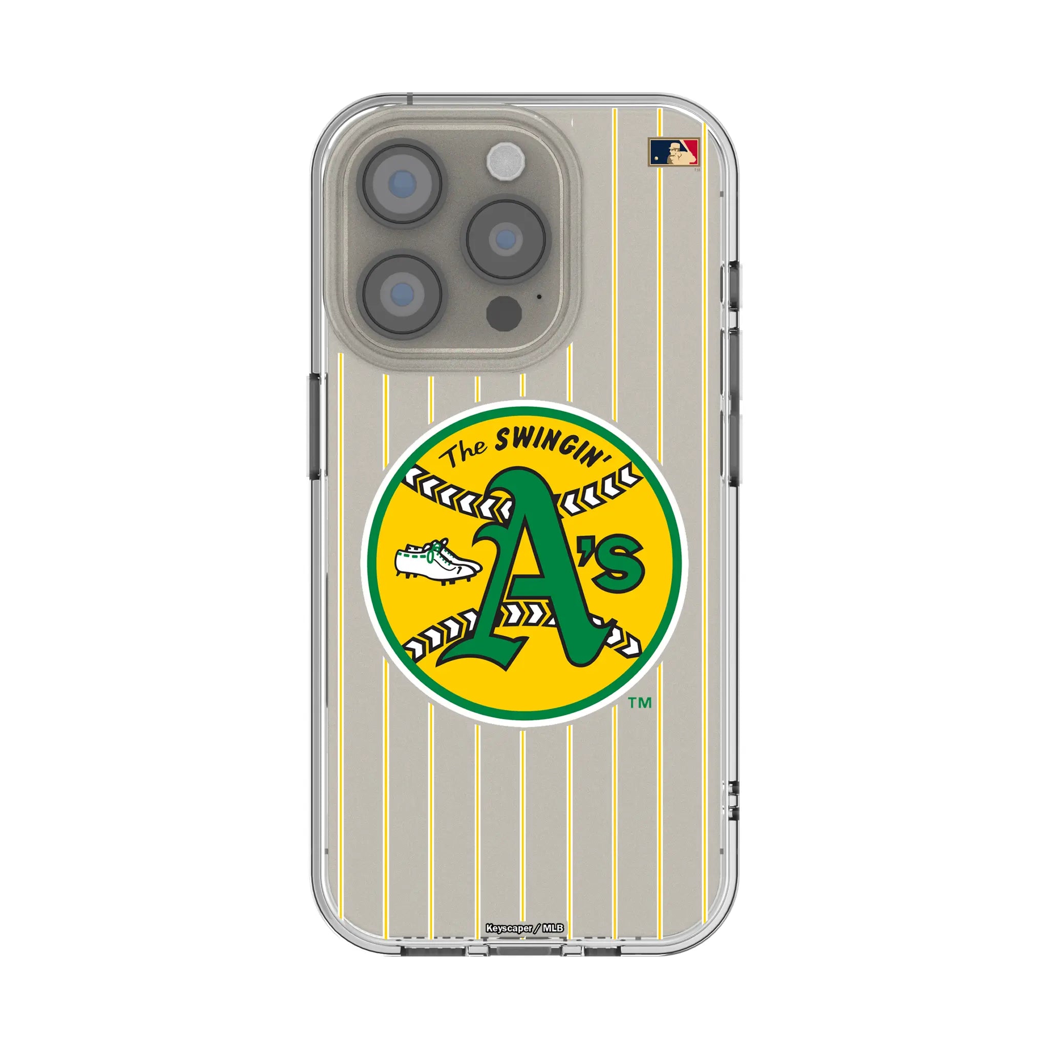 Oakland As 1971-1981 - Cooperstown Collection Pinstripe iPhone Clear Phone Case for Apple iPhone