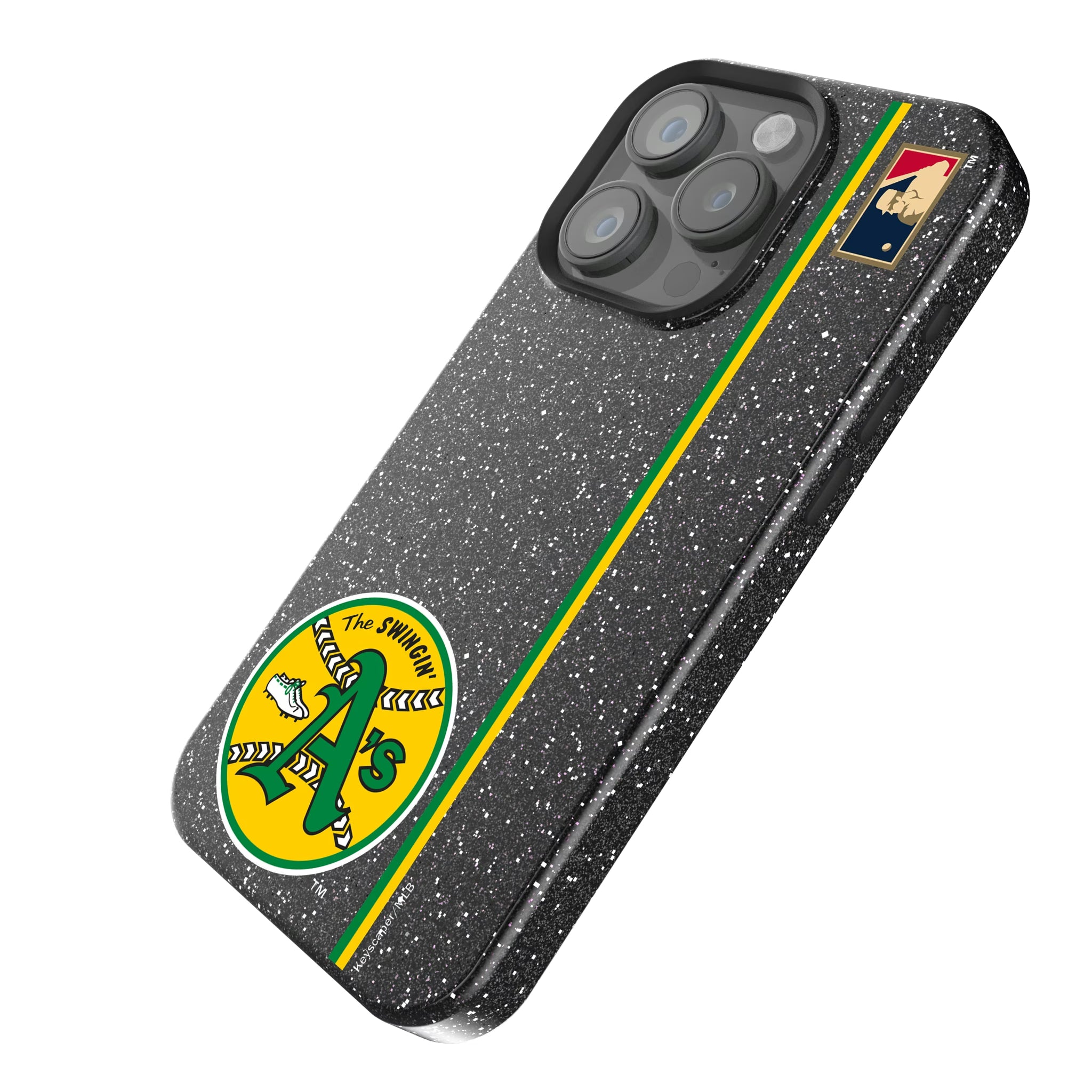 Oakland As 1971-1981 - Cooperstown Collection Sidebar iPhone Bling Phone Case for Apple iPhone - Isometric View