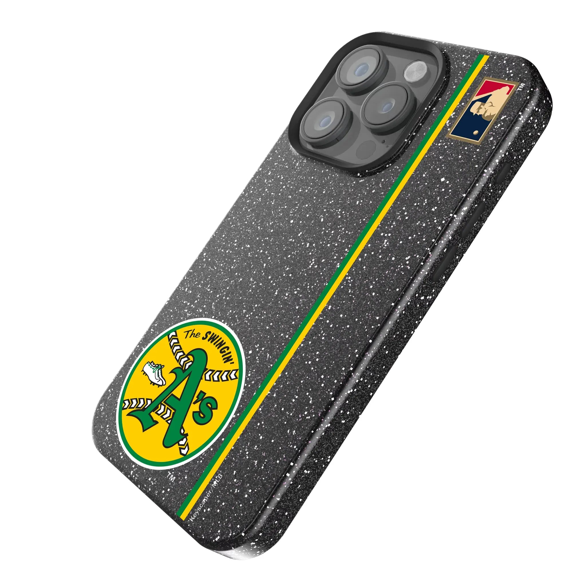 Oakland As 1971-1981 - Cooperstown Collection Sidebar iPhone Bling Phone Case for Apple iPhone - Isometric View