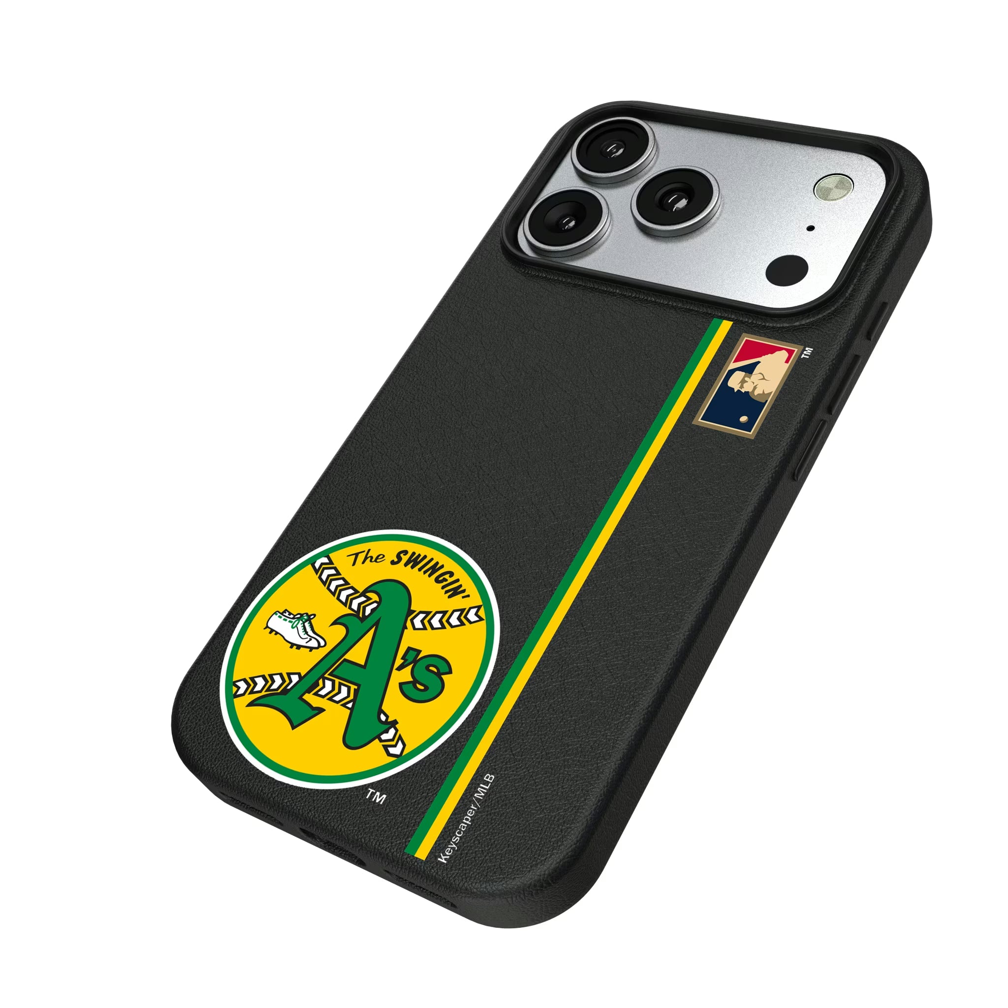 Oakland As 1971-1981 - Cooperstown Collection Sidebar iPhone MagSafe Compatible Phone Case for Apple iPhone - Isometric View#Device_iPhone 17 Pro