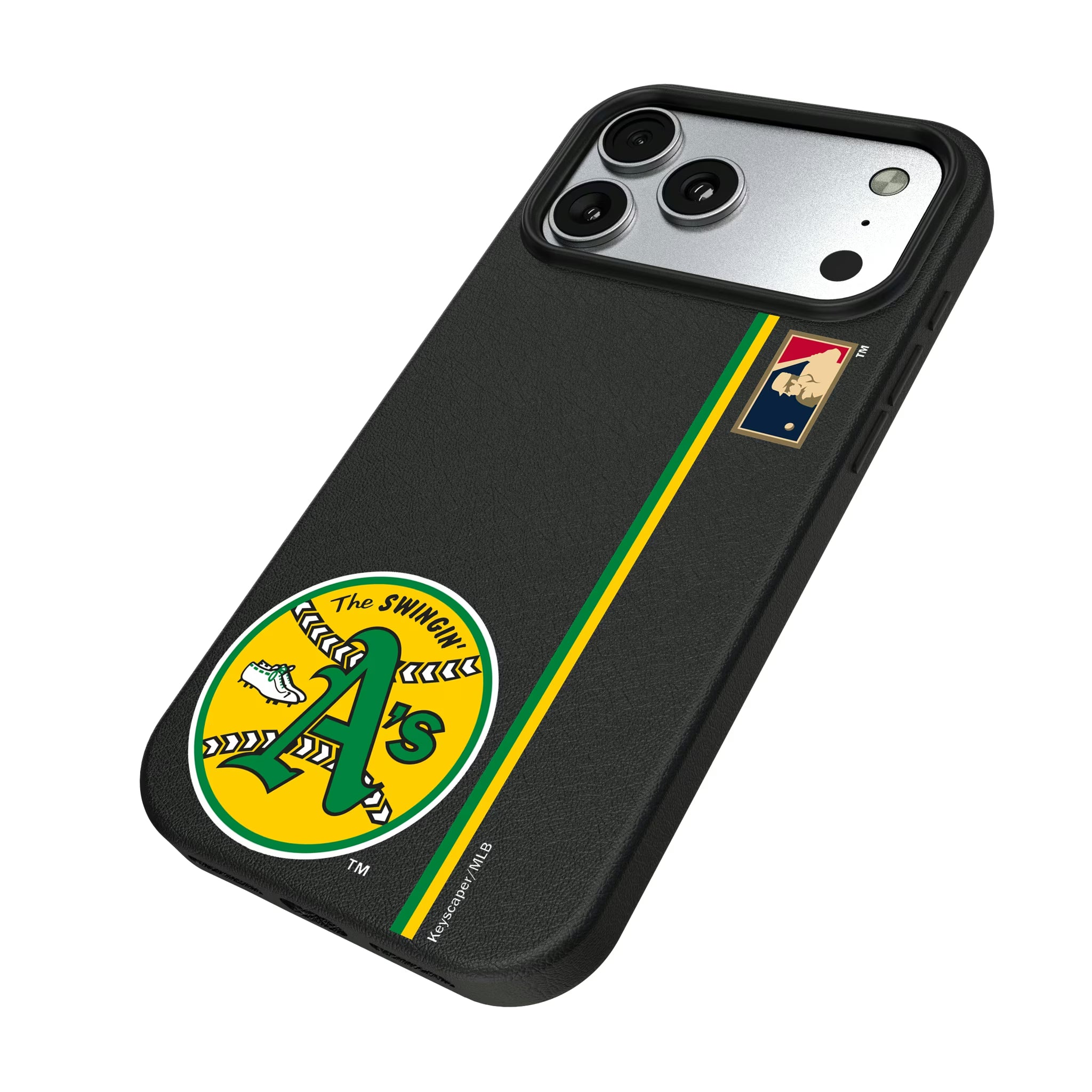 Oakland As 1971-1981 - Cooperstown Collection Sidebar iPhone MagSafe Compatible Phone Case for Apple iPhone - Isometric View#Device_iPhone 17 Pro Max