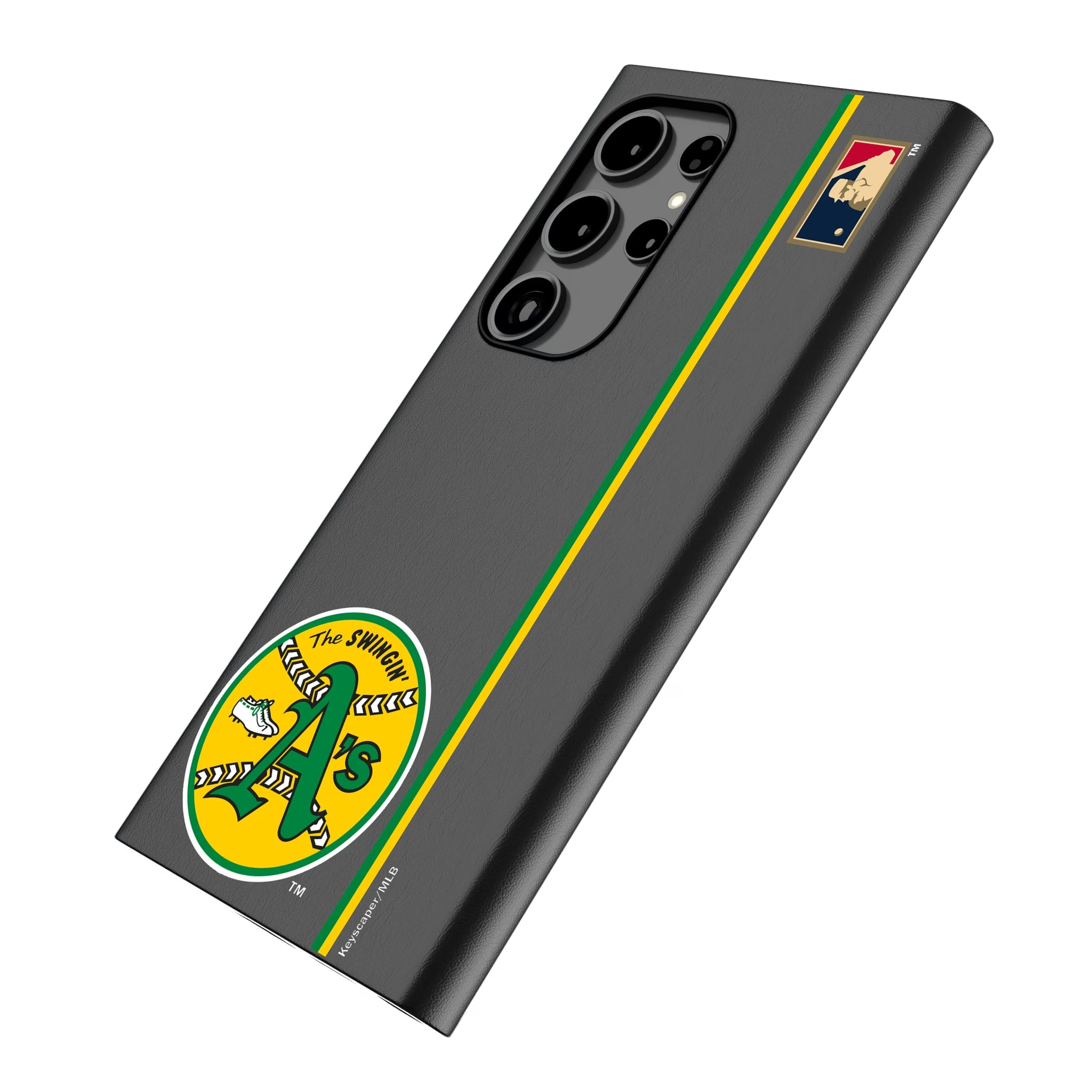 Oakland As 1971-1981 - Cooperstown Collection Sidebar Galaxy MagSafe Compatible Phone Case for Samsung Galaxy - Isometric View