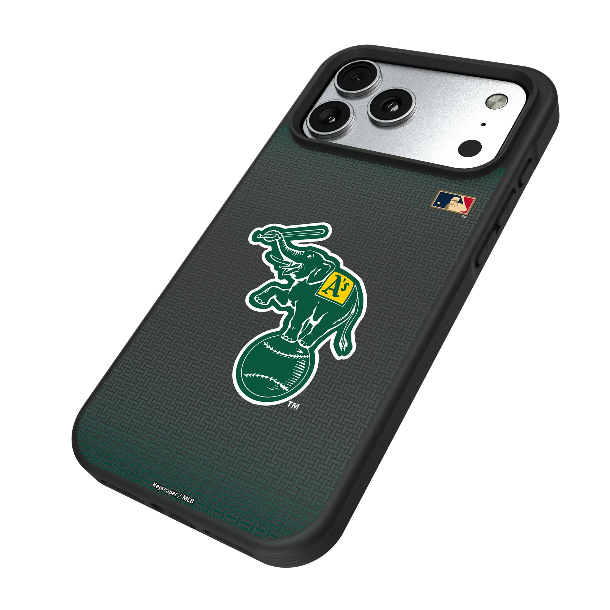 Oakland As Home 1988 - Cooperstown Collection Linen iPhone Bump Phone Case for Apple iPhone - Isometric View#Device_iPhone 17 Pro Max