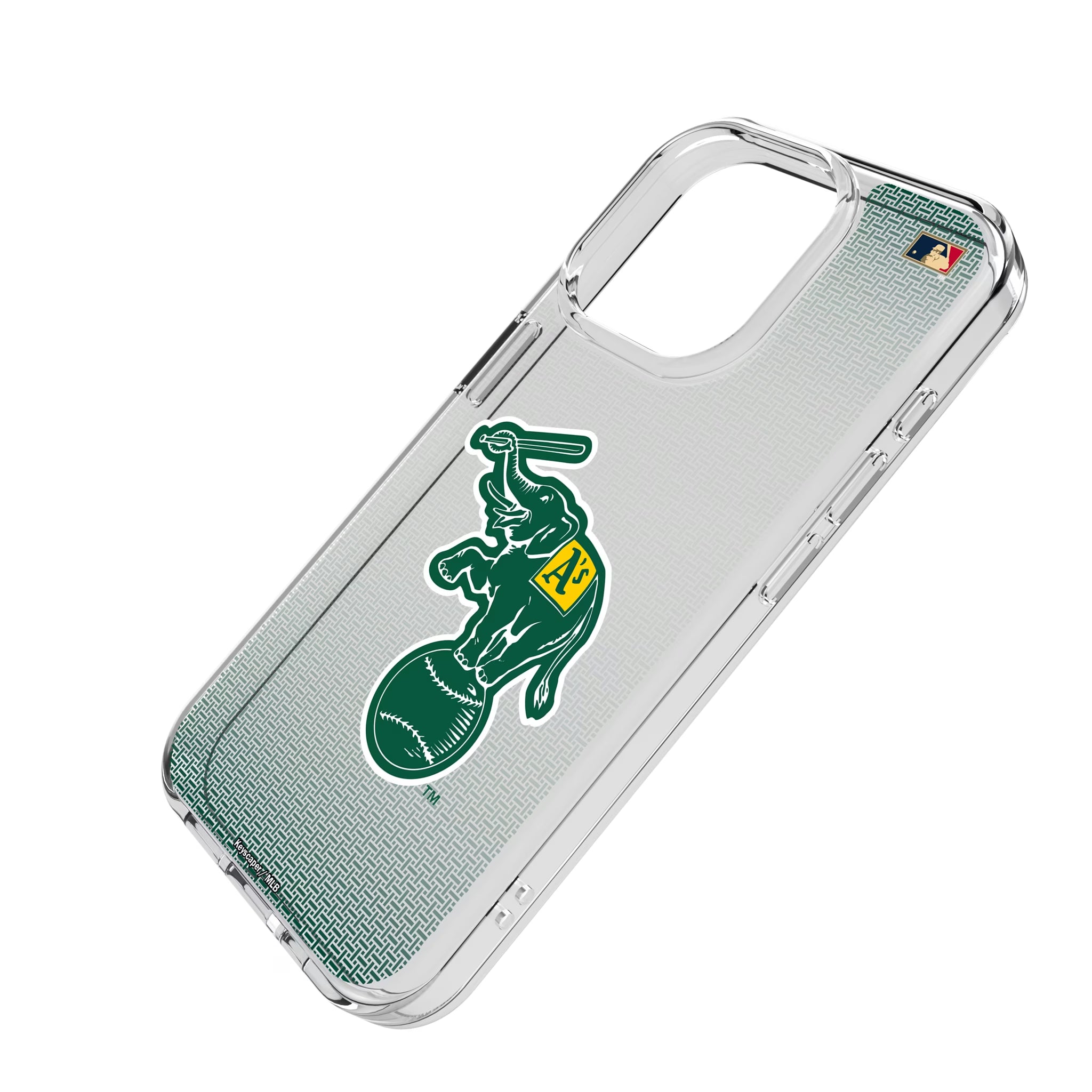 Oakland As Home 1988 - Cooperstown Collection Linen iPhone Clear Phone Case for Apple iPhone - Isometric View
