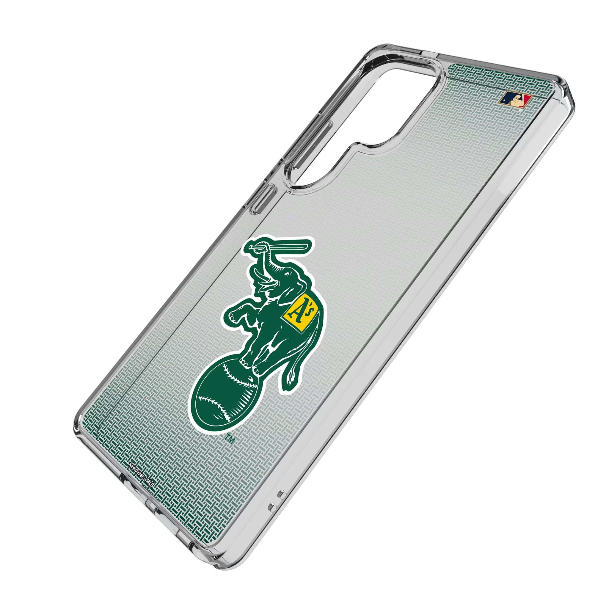 Oakland As Home 1988 - Cooperstown Collection Linen Galaxy Clear Phone Case for Samsung Galaxy - Isometric View