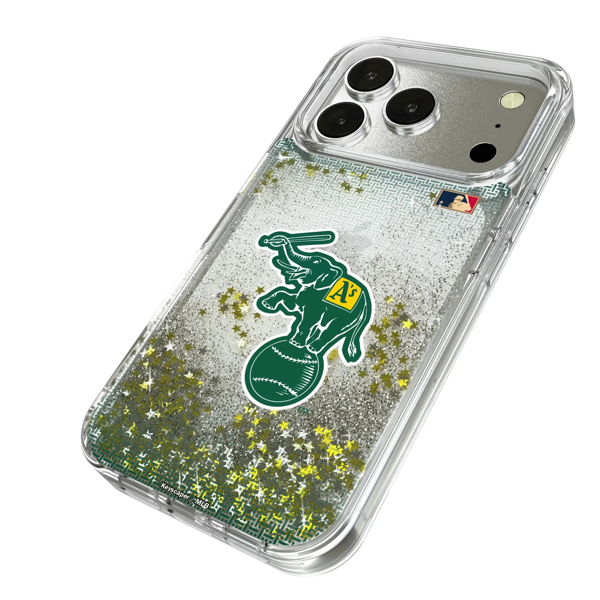 Oakland As Home 1988 - Cooperstown Collection Linen iPhone Glitter Phone Case for Apple iPhone - Isometric View