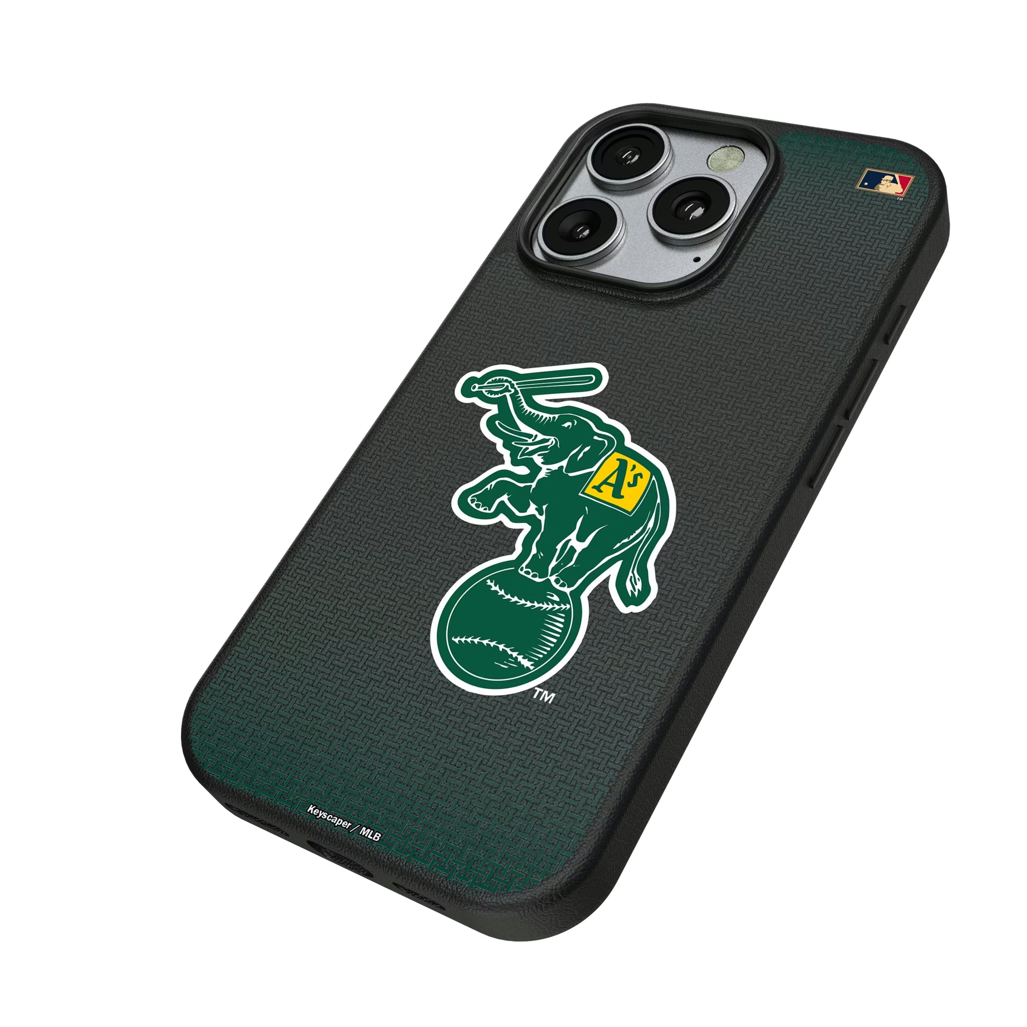 Oakland As Home 1988 - Cooperstown Collection Linen iPhone MagSafe Compatible Phone Case for Apple iPhone - Isometric View