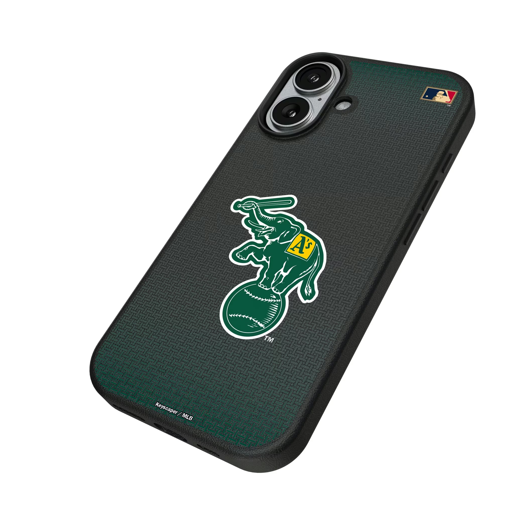 Oakland As Home 1988 - Cooperstown Collection Linen iPhone MagSafe Compatible Phone Case for Apple iPhone - Isometric View#Device_iPhone 17