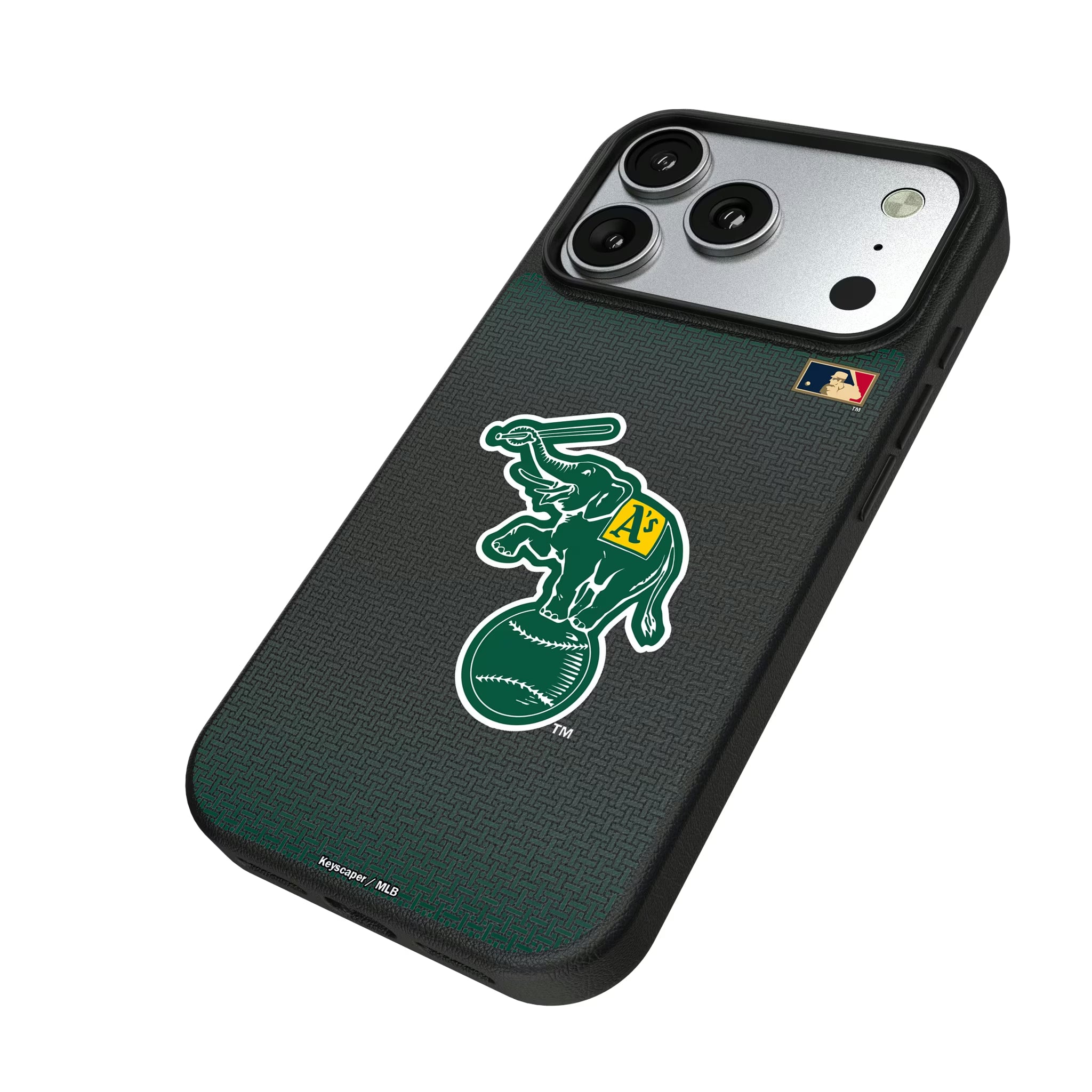 Oakland As Home 1988 - Cooperstown Collection Linen iPhone MagSafe Compatible Phone Case for Apple iPhone - Isometric View#Device_iPhone 17 Pro