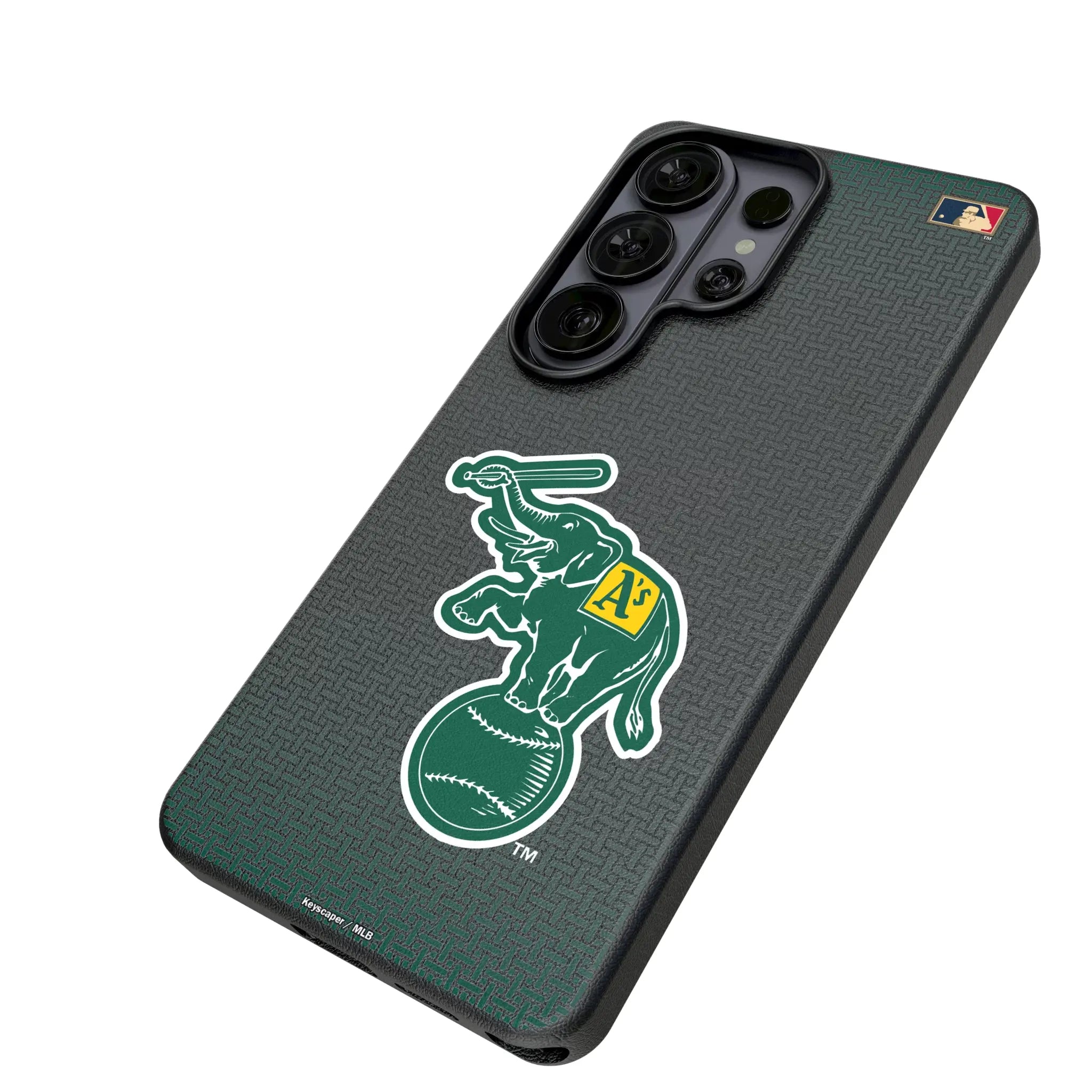 Oakland As Home 1988 - Cooperstown Collection Linen Galaxy MagSafe Compatible Phone Case for Samsung Galaxy - Isometric View#Device_Galaxy S26 Ultra