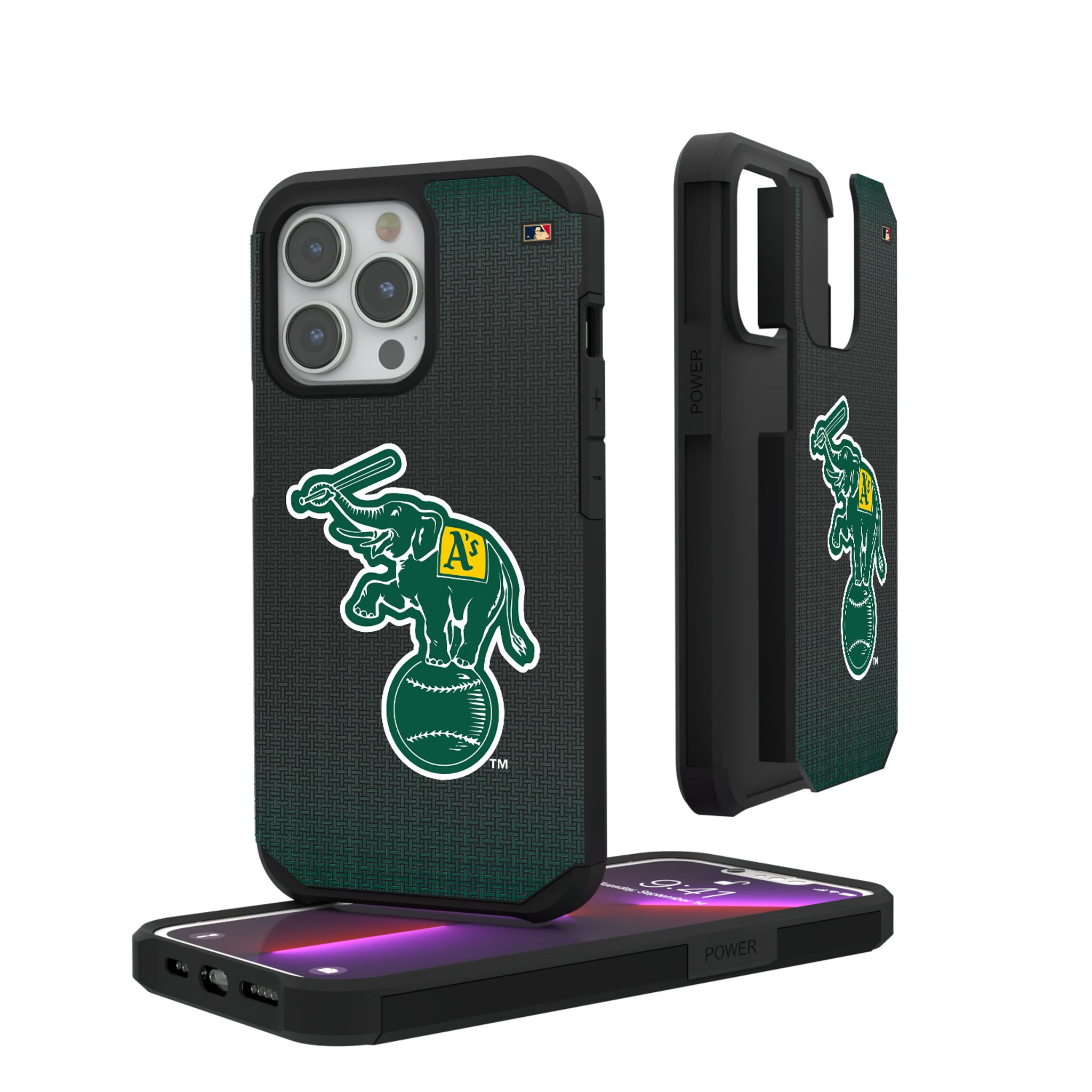 Oakland As Home 1988 - Cooperstown Collection Linen iPhone Rugged Phone Case for Apple iPhone#Device_iPhone 13 Pro