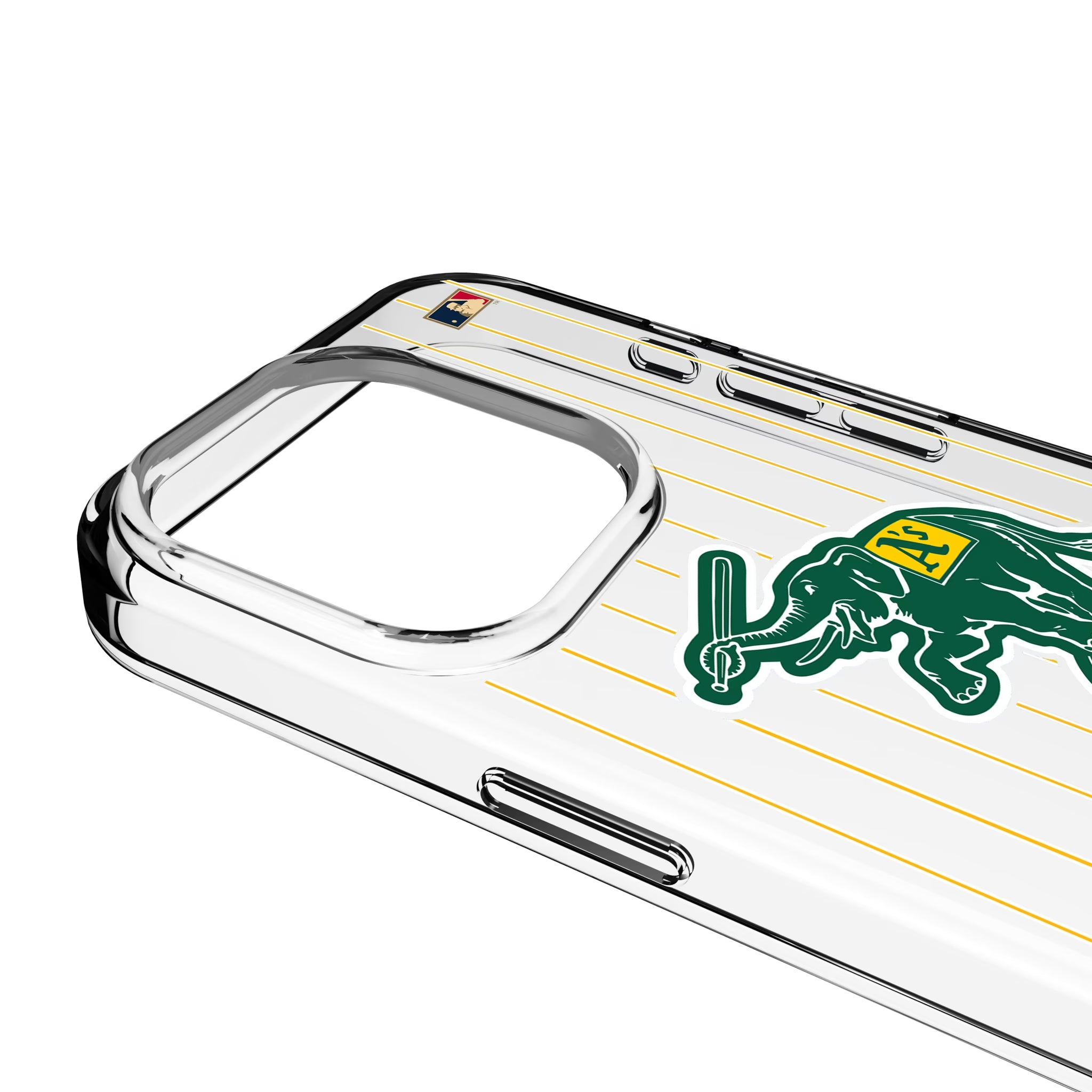 Oakland As Home 1988 - Cooperstown Collection Pinstripe iPhone Clear Phone Case for Apple iPhone - Detail