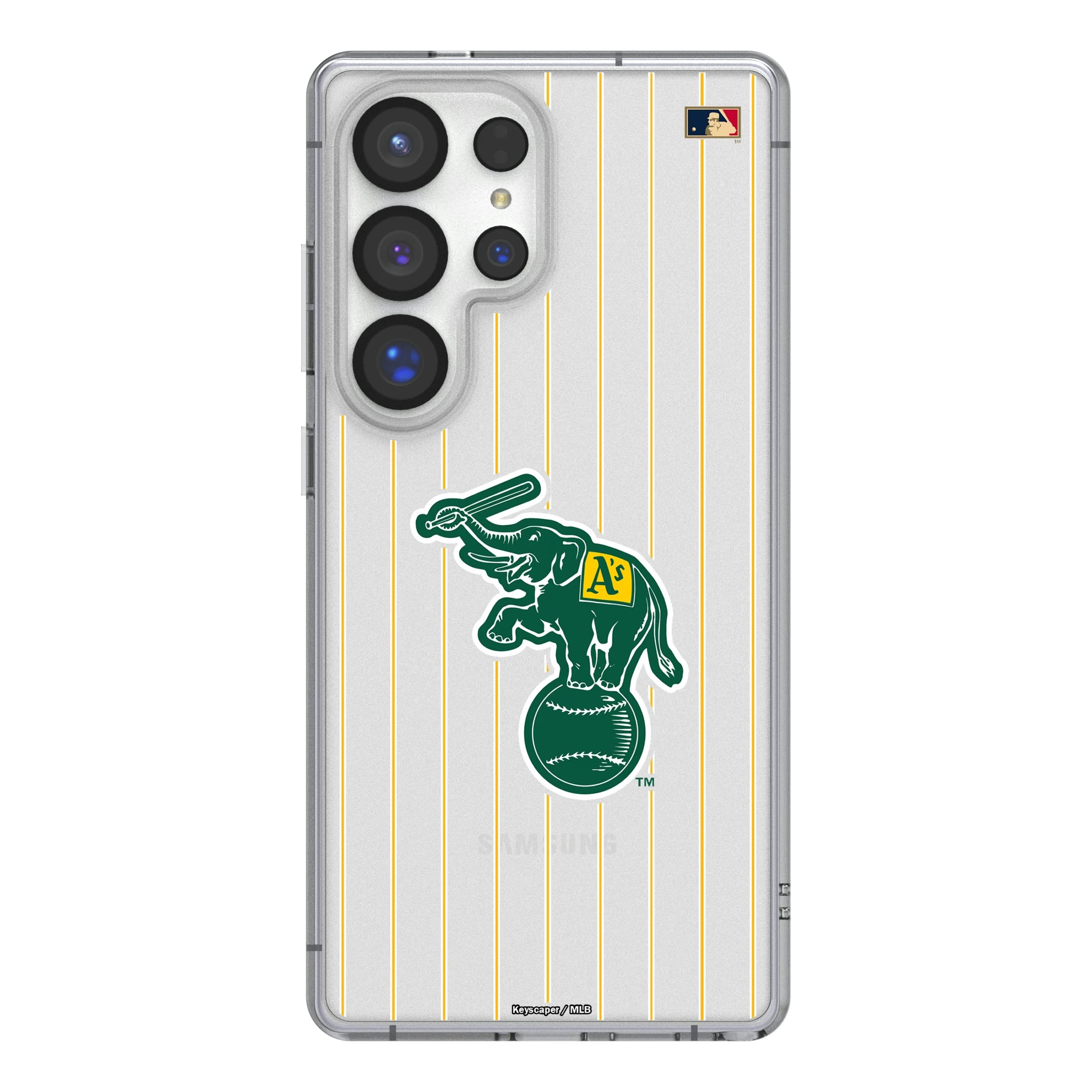 Oakland As Home 1988 - Cooperstown Collection Pinstripe Galaxy Clear Phone Case for Samsung Galaxy