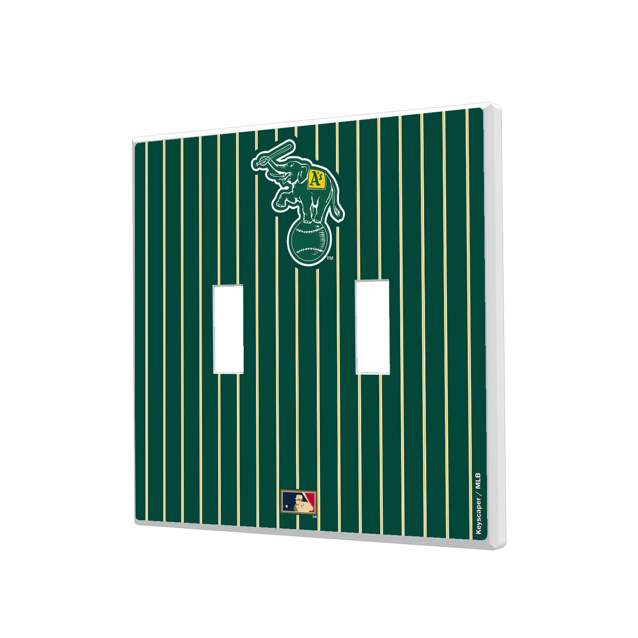 Oakland As Home 1988 - Cooperstown Collection Pinstripe Hidden-Screw Light Switch Plate#Style_Double Toggle