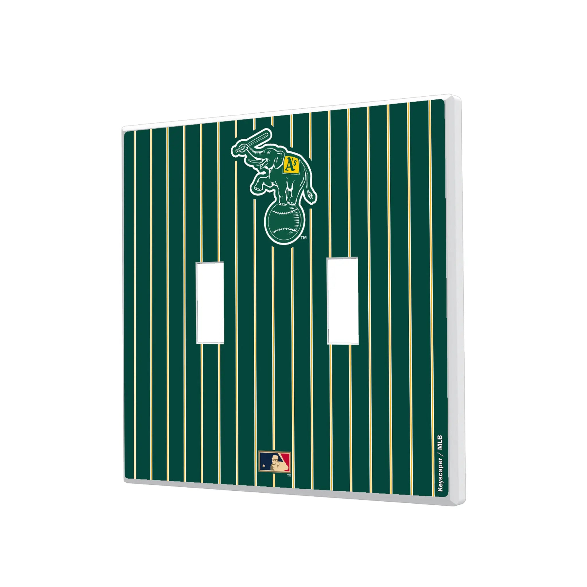 Oakland As Home 1988 - Cooperstown Collection Pinstripe Hidden-Screw Light Switch Plate#Style_Double Toggle