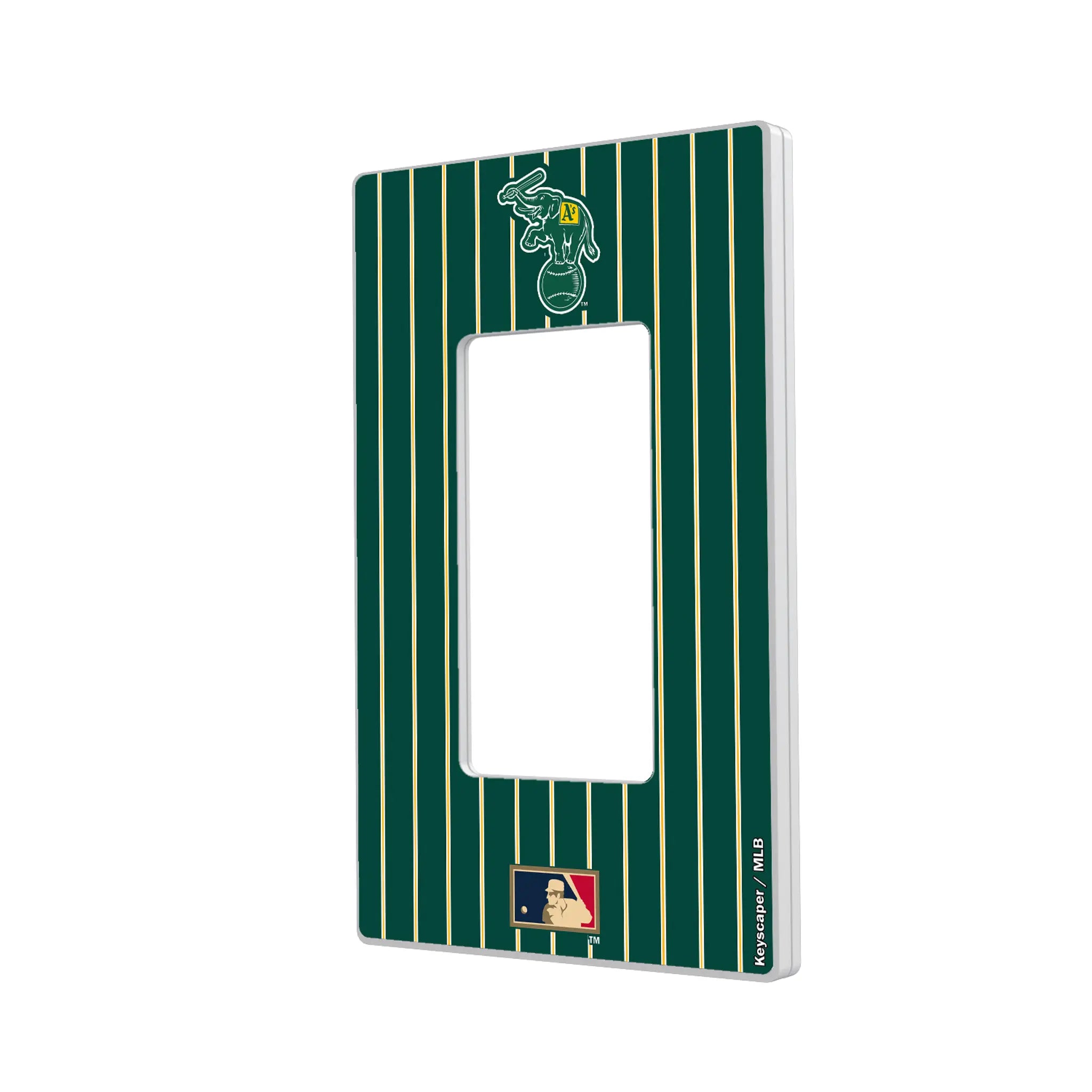 Oakland As Home 1988 - Cooperstown Collection Pinstripe Hidden-Screw Light Switch Plate#Style_Single Rocker