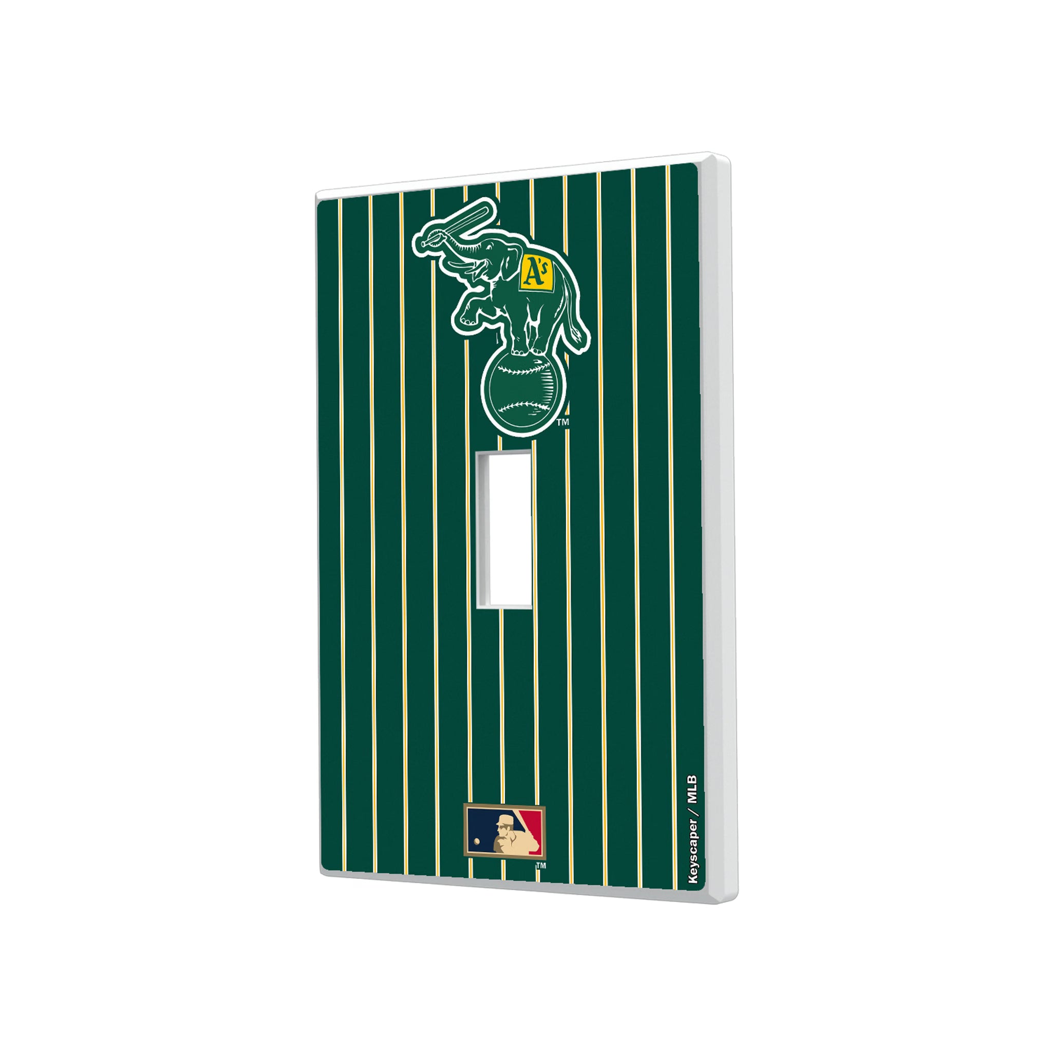 Oakland As Home 1988 - Cooperstown Collection Pinstripe Hidden-Screw Light Switch Plate#Style_Single Toggle
