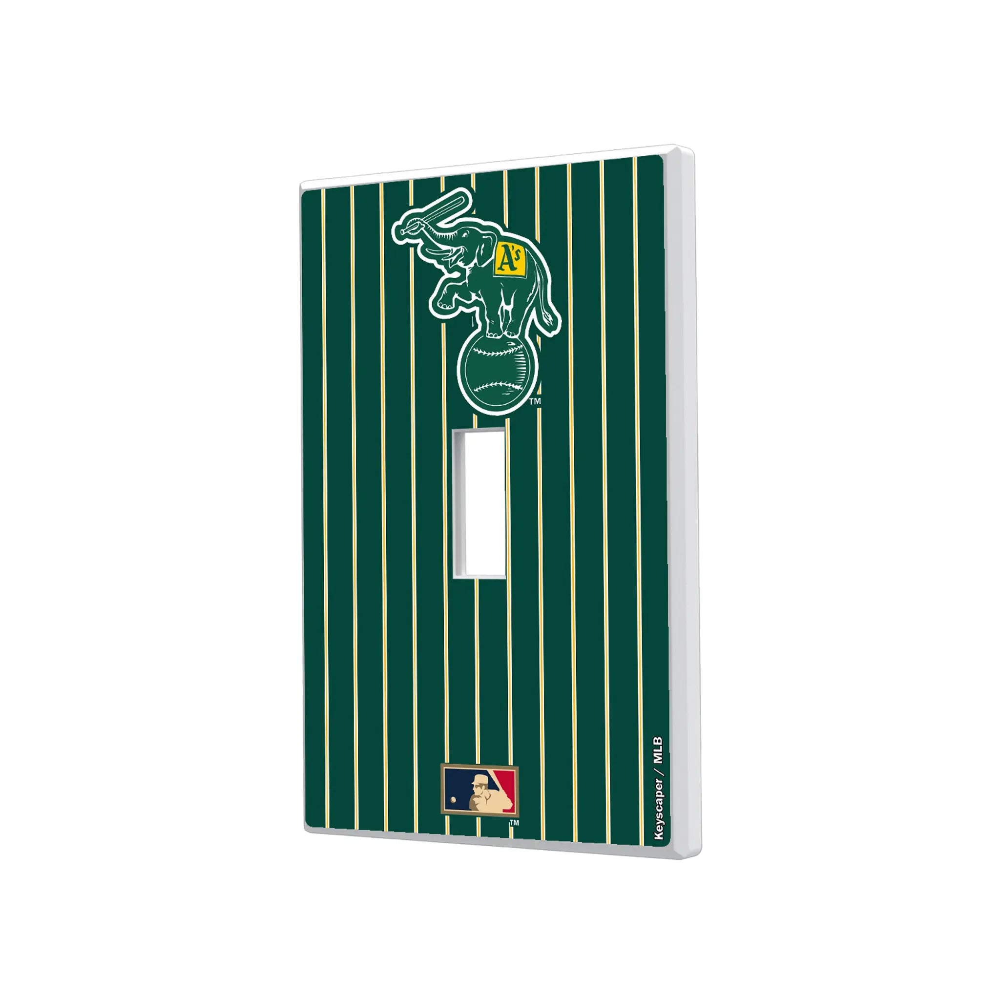 Oakland As Home 1988 - Cooperstown Collection Pinstripe Hidden-Screw Light Switch Plate#Style_Single Toggle