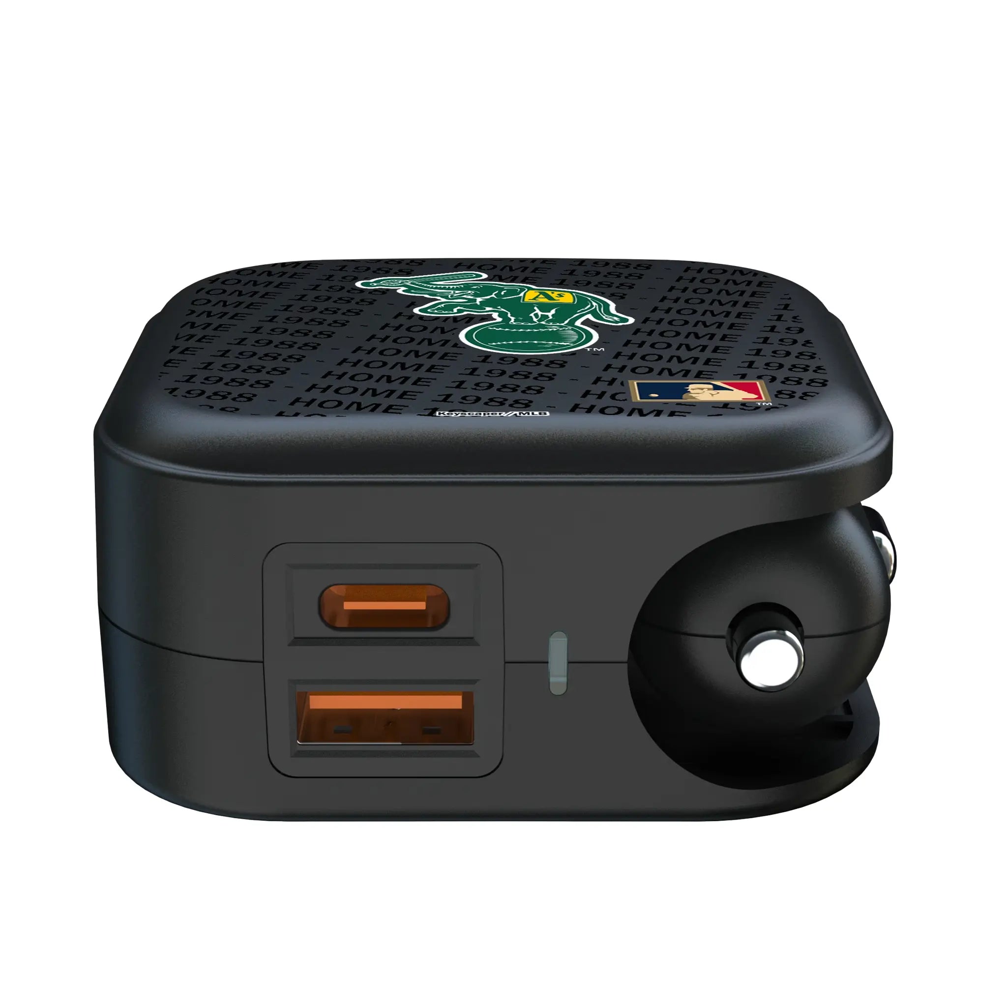 Oakland As Home 1988 - Cooperstown Collection Text Backdrop 2 in 1 USB A/C Charger