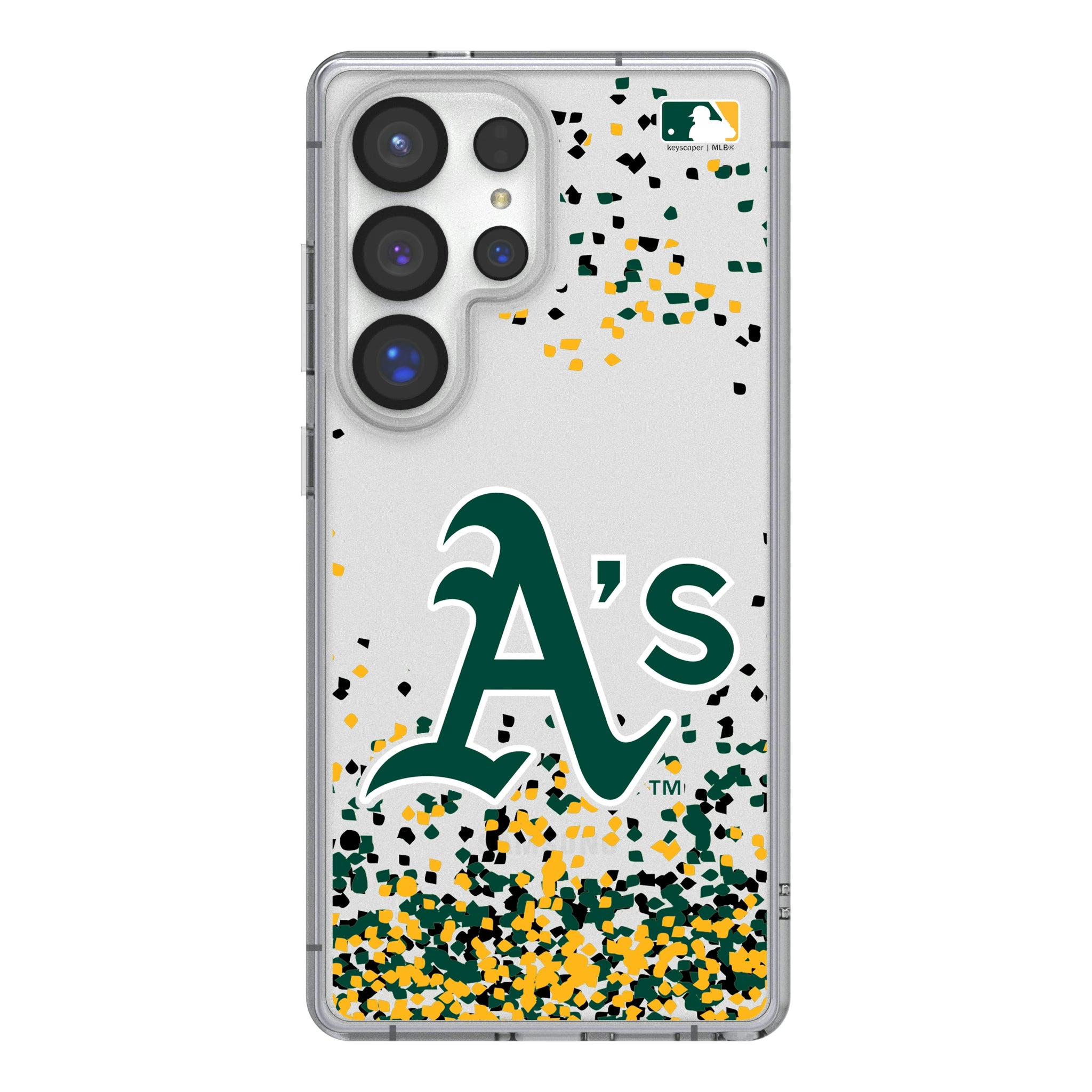 Oakland Athletics Confetti Galaxy Clear Phone Case for Samsung Galaxy