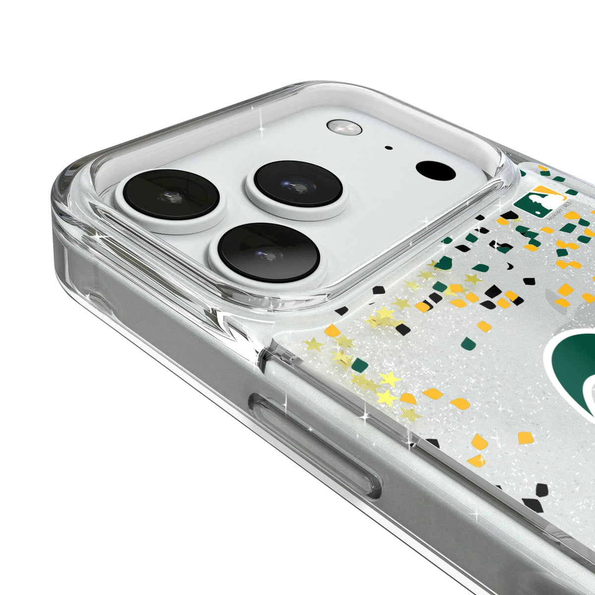 Oakland Athletics Confetti iPhone Glitter Phone Case for Apple iPhone - Detail#Device_iPhone 18 Pro