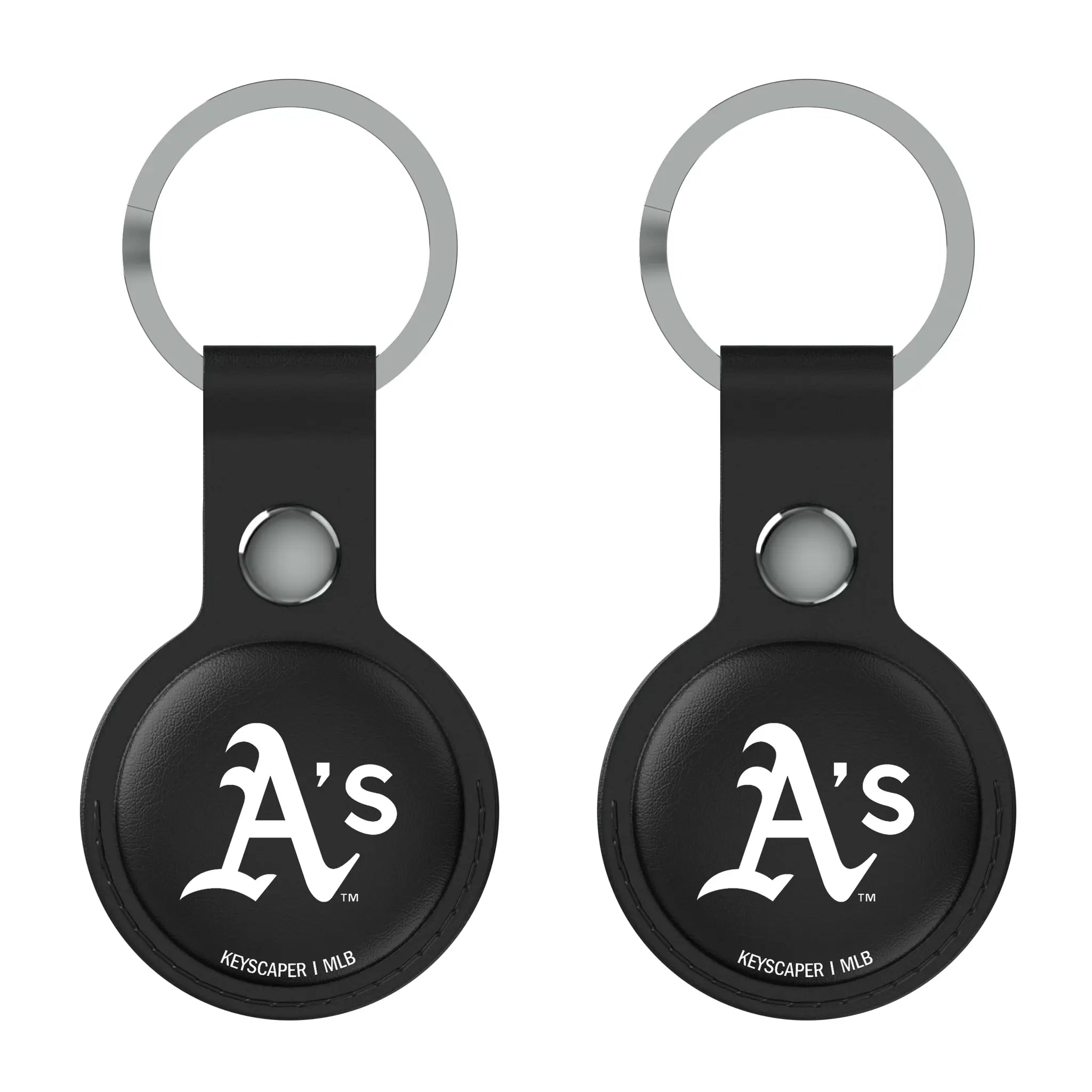 Oakland Athletics Insignia AirTag Black Airtag Holder 2-Pack