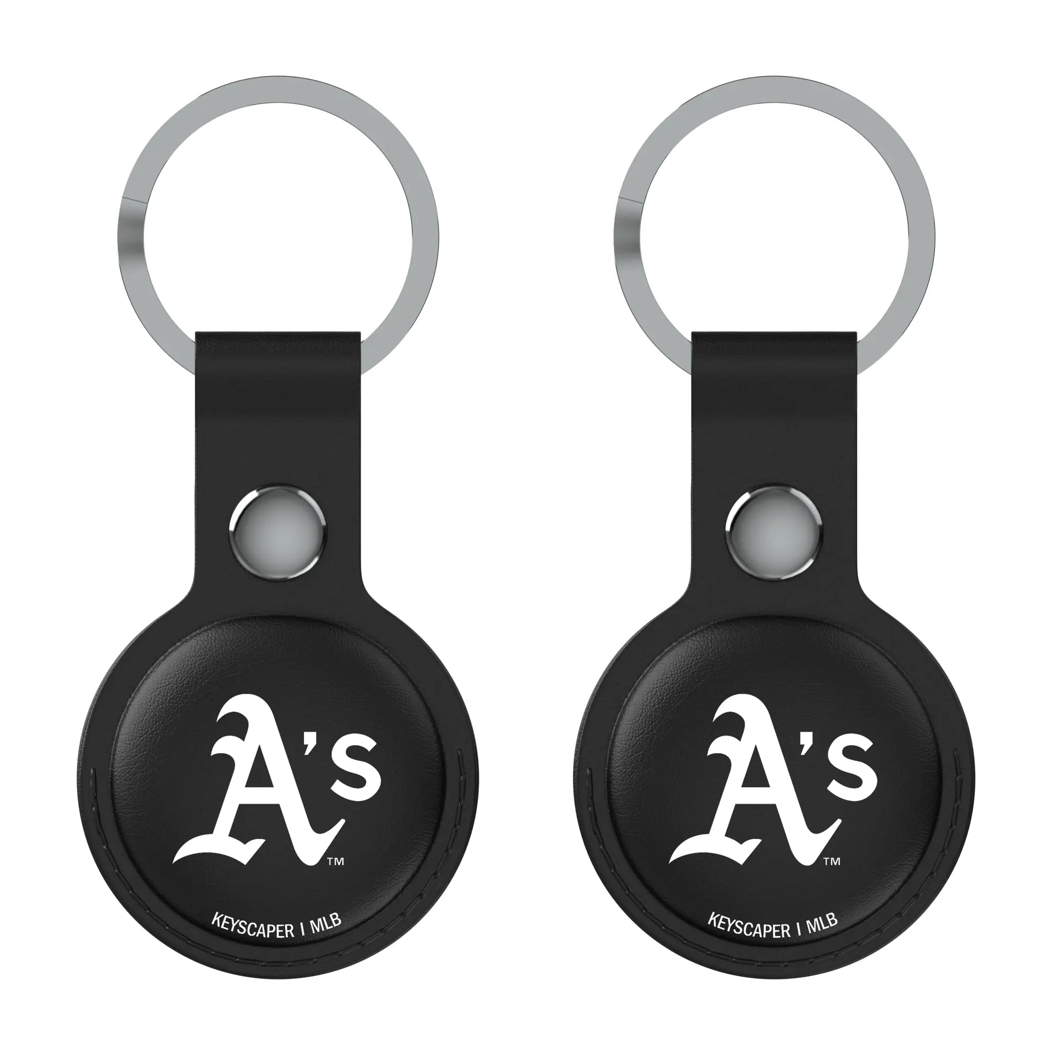 Oakland Athletics Insignia AirTag Black Airtag Holder 2-Pack